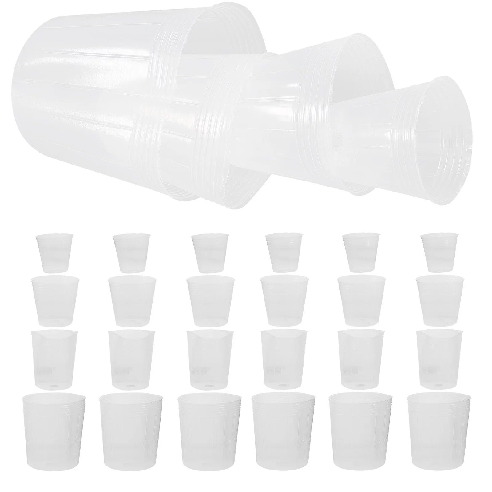 Guichaokj 36pcs Plant Nursery Pots Transparent Plastic Gardening Pot Flower Plant Container With Drainage Hole