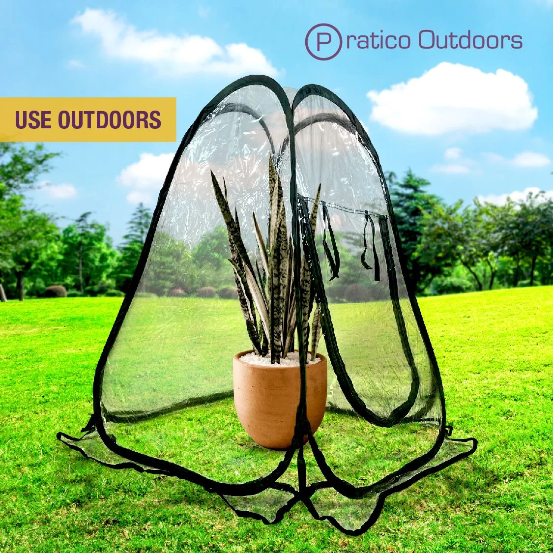 Pratico Outdoors Mini Pop Up Greenhouse with Clear PVC Cover, 31 x 28 x 28 inches