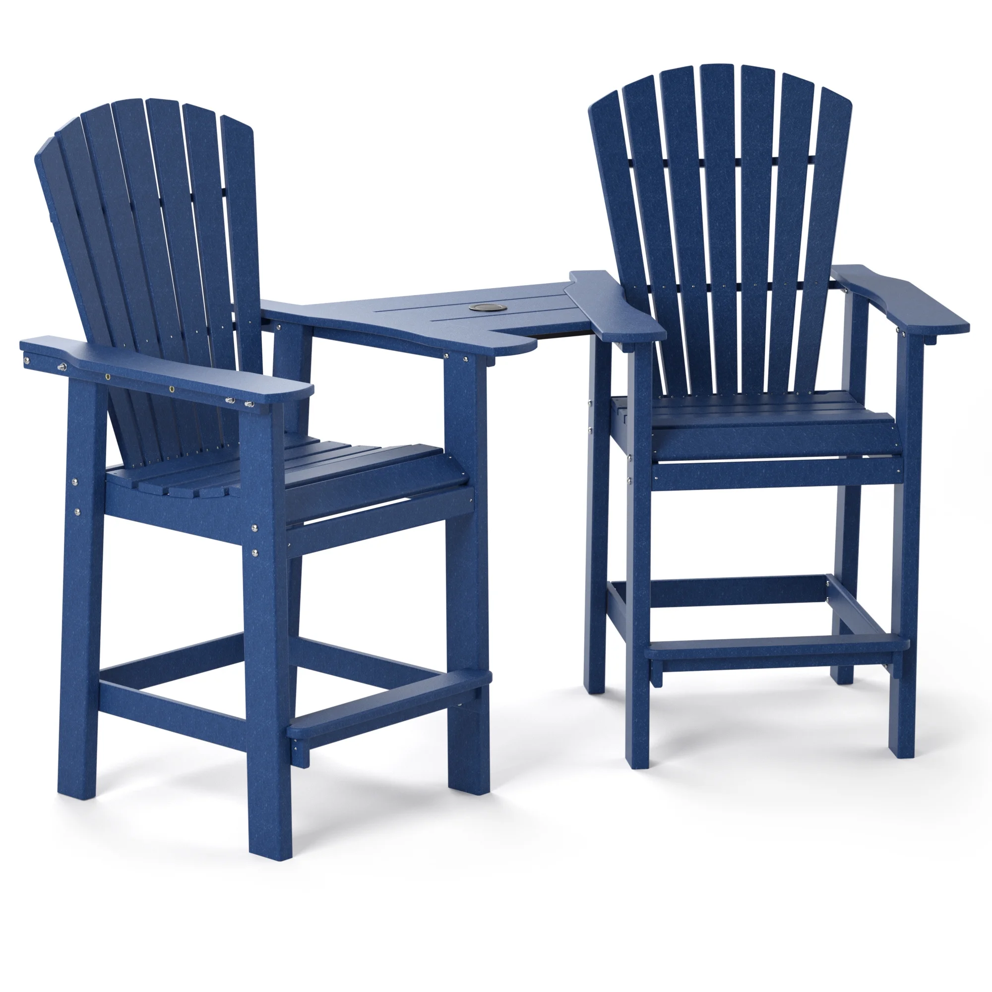 Adirondack Arm Chairs Set with Table - 123.68 - Enhance your outdoor oasis with comfort and style!