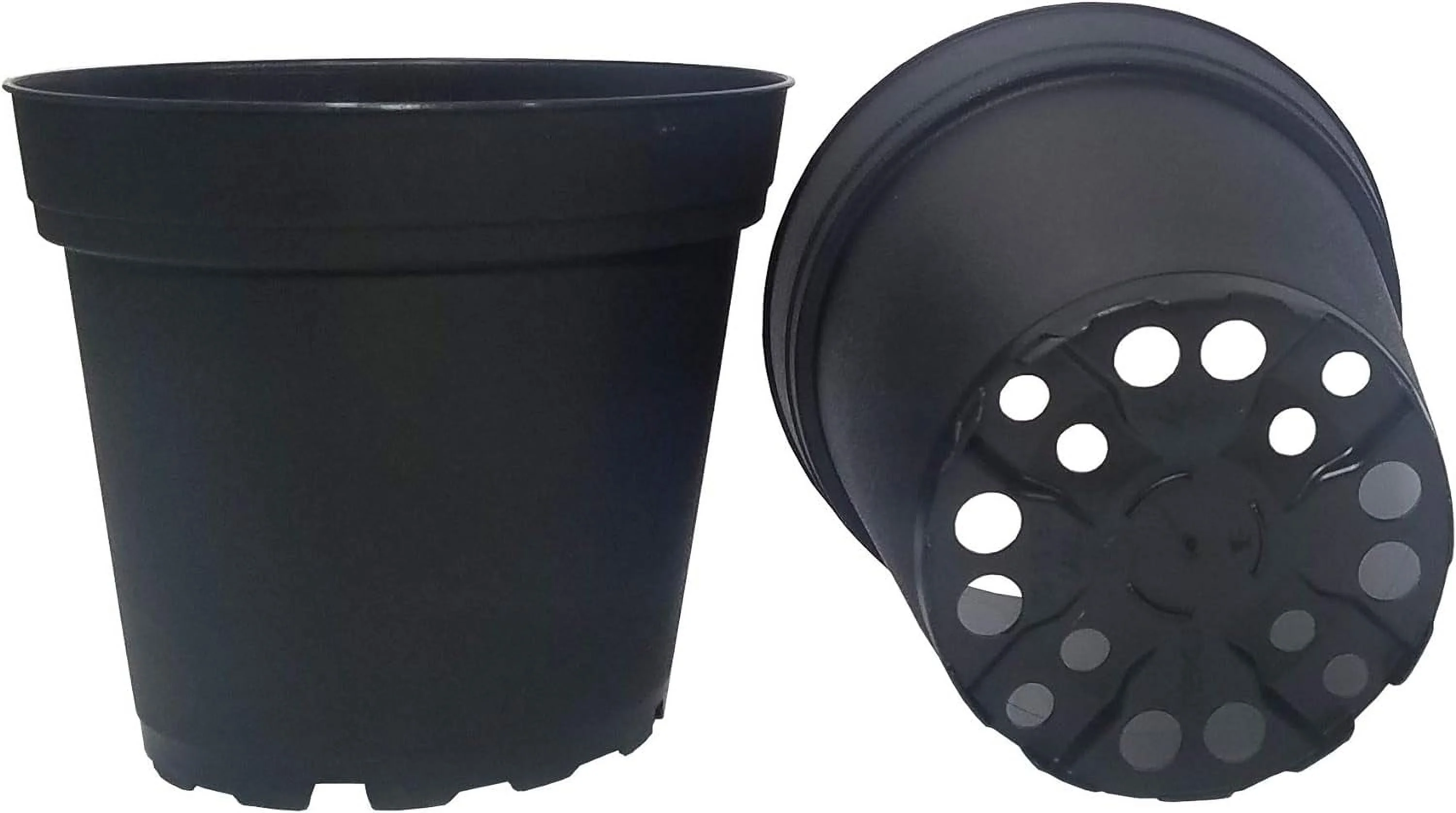 30 Plastic Pots For Plants, Cuttings & Seedlings, 4-Inch, Standard. Color: Black