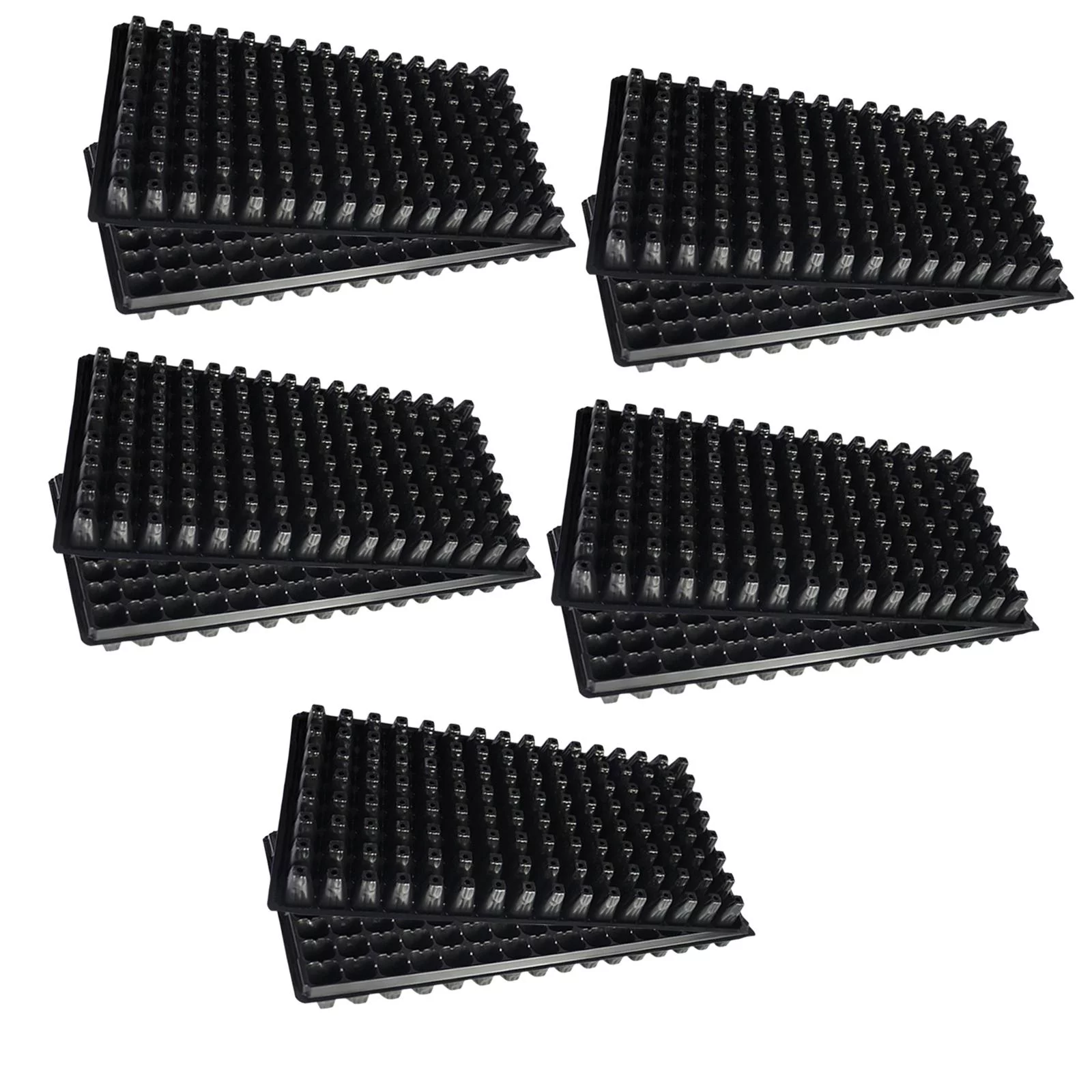10 Pieces Seedling Starter Tray Seedling Plug Trays 128 Holes Planting Trays Germination Propagation Thickened Seedling Trays 100g