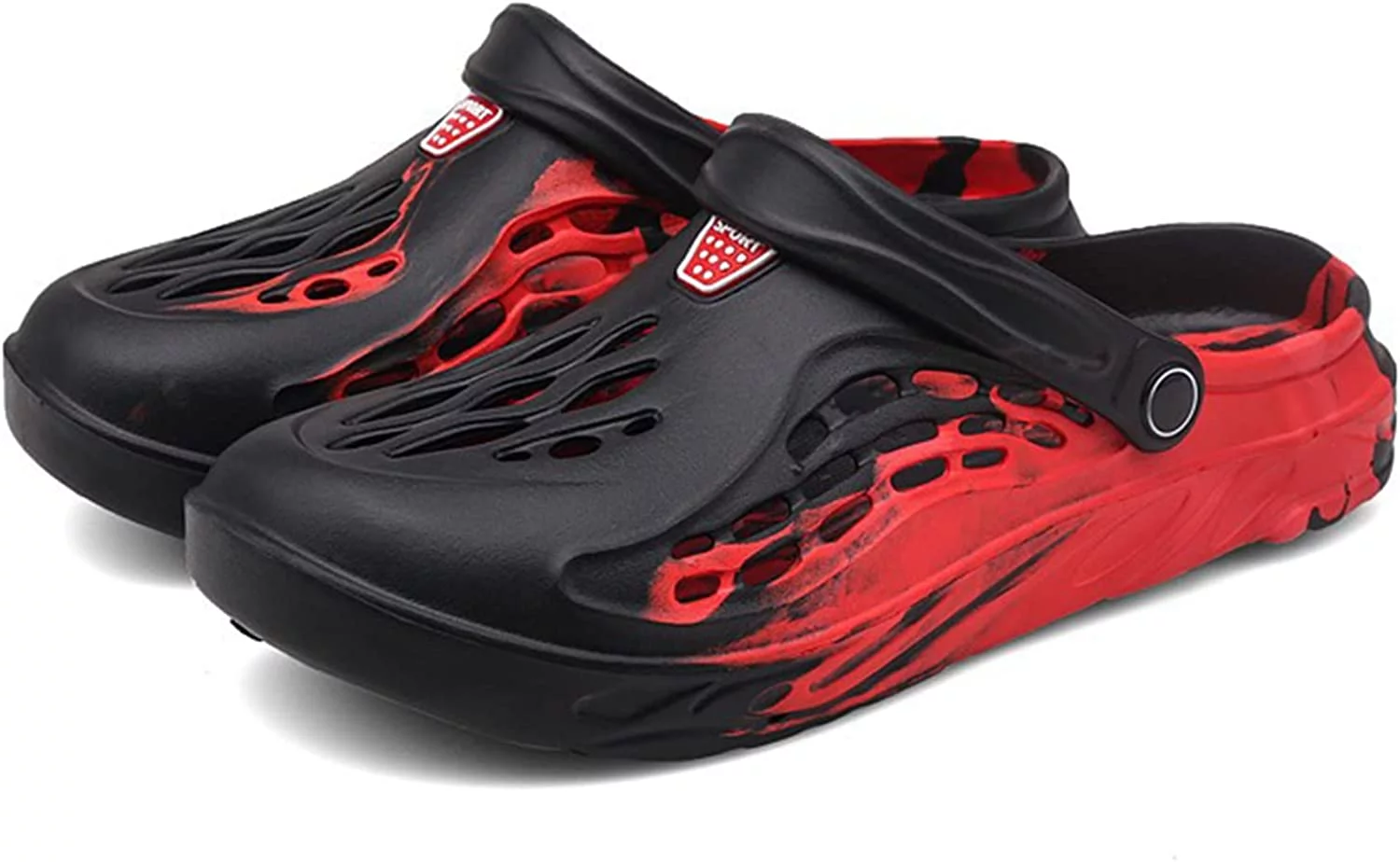 Mens Camo Clog Tie-dye Slide Sandals Shoes Breathable Slip on Garden Clogs Arch Support Outdoor Beach Slippers Work Shoes