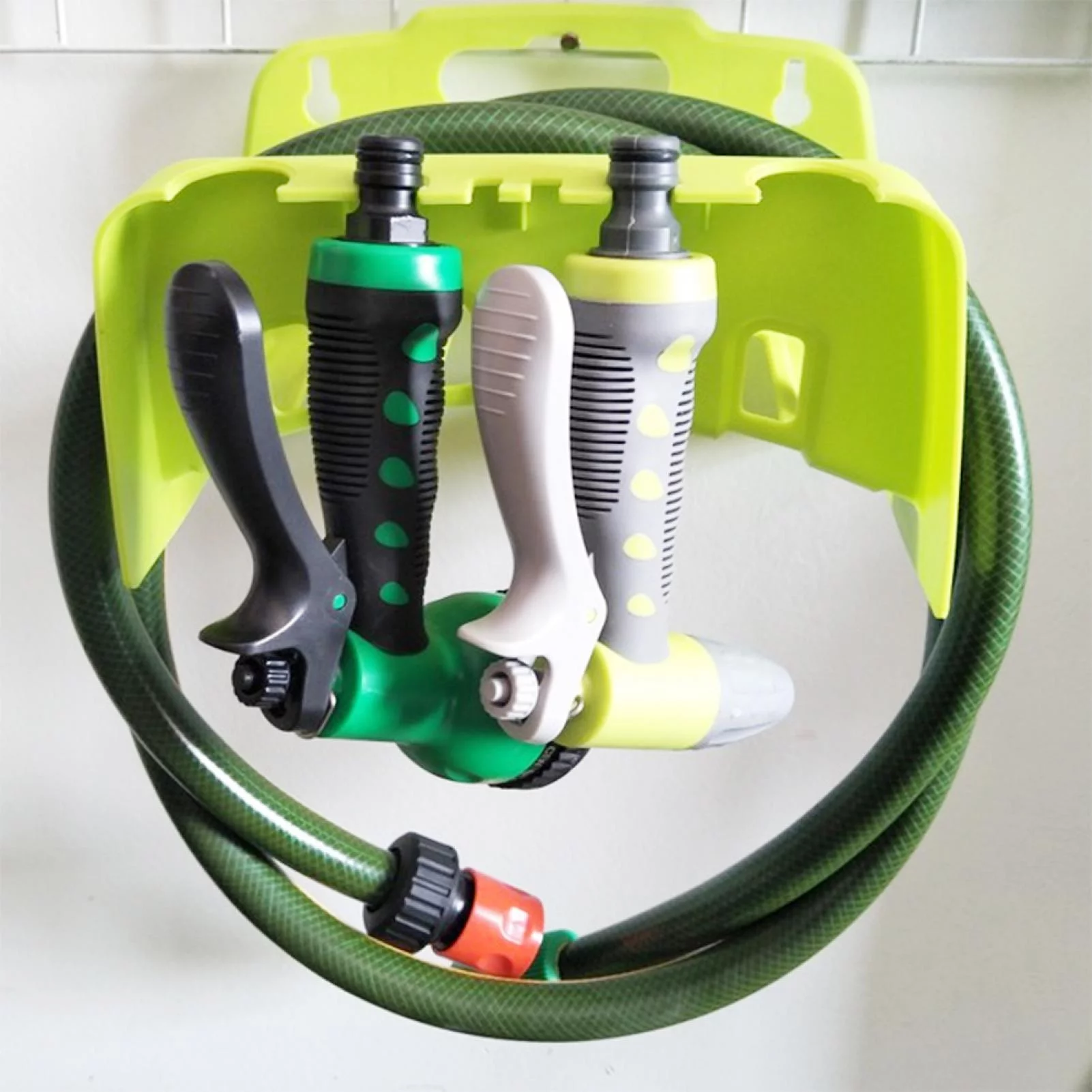 Plastic Water Pipe Rack, Wall Mounted Garden Hose Holder Reel Cart Hose Wall-Mounted Storage Bracket Tools for Garden