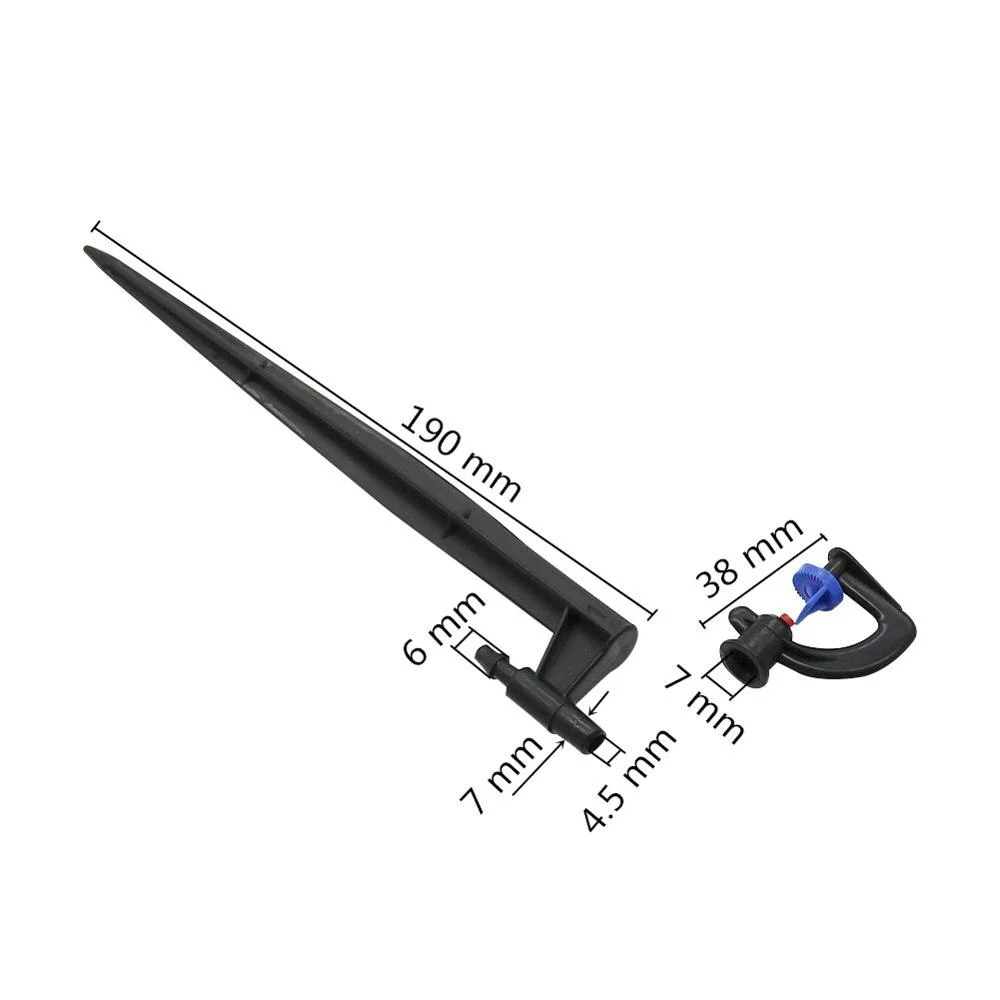 180 Degree Refraction G-Type Sector Sprinklers With 20cm Bracket Garden Agricultural Irrigation Watering Spray Nozzle 50 Sets