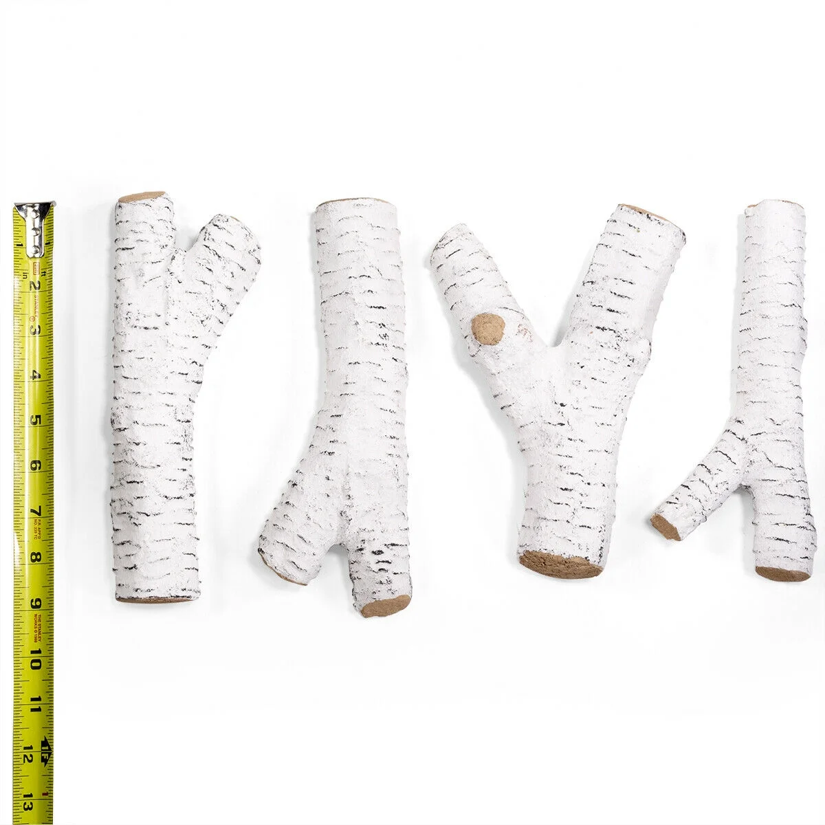 White Modern Fake Fireplace Fire Log Set