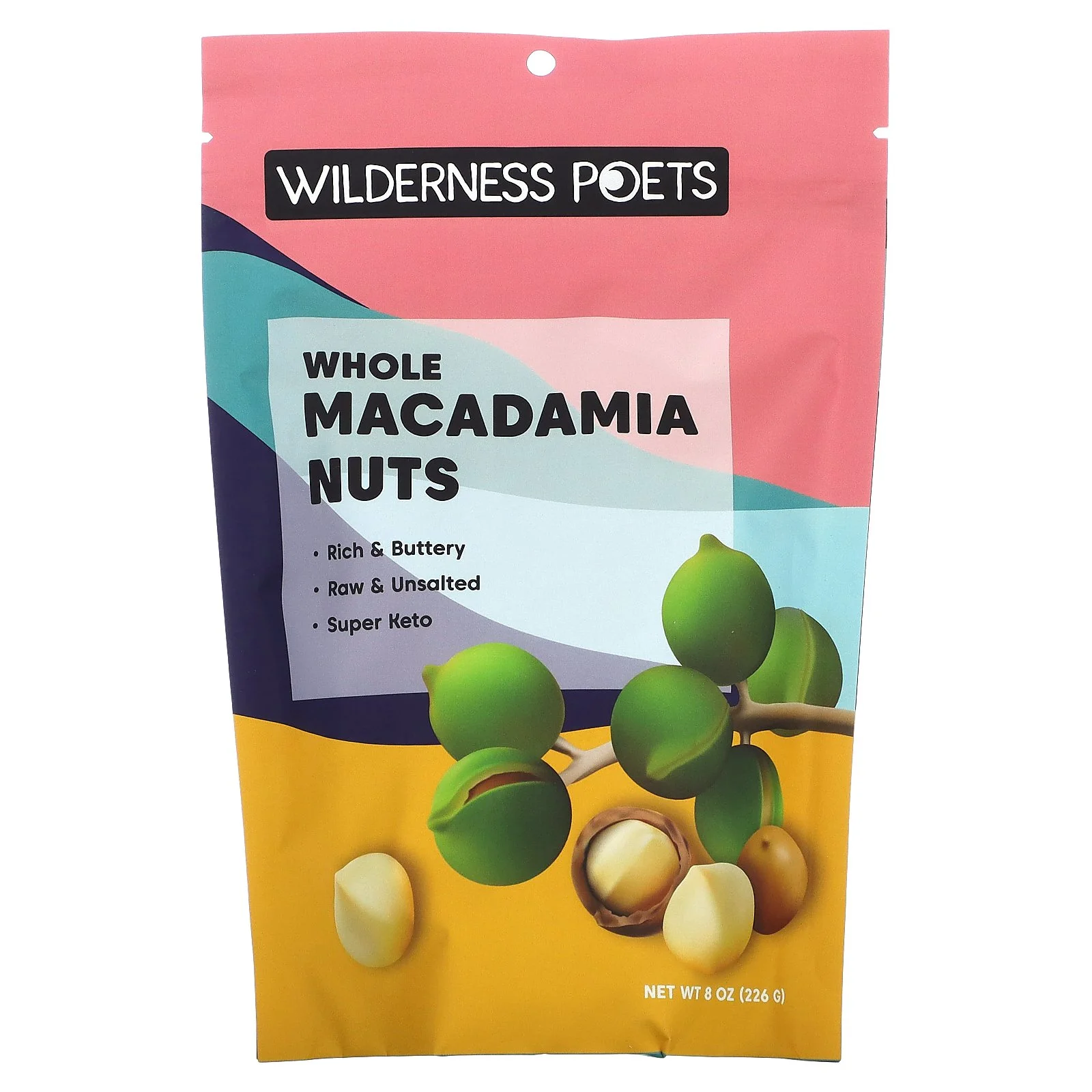 Wilderness Poets Whole Macadamia Nuts , 8 oz (226 g)