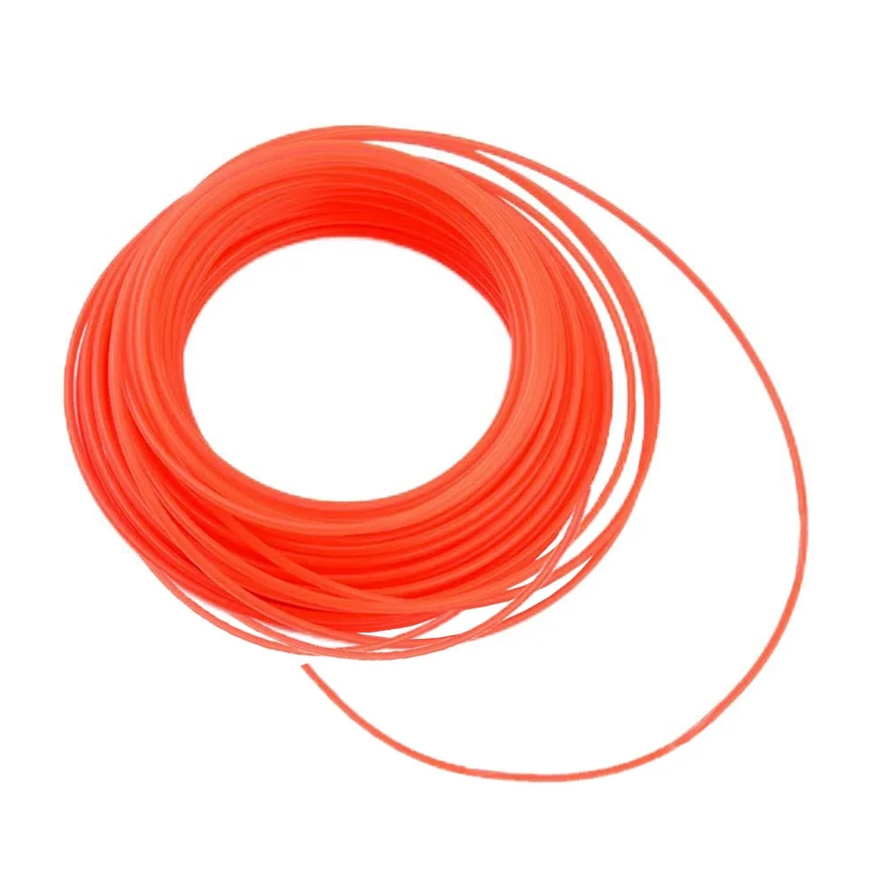 2.4mm Grass Trimmer Line Round Trimmer Nylon Line Weed Eater String Replacement Trimmer line for Garden Trimmers - Orange, 10 Meters Length…