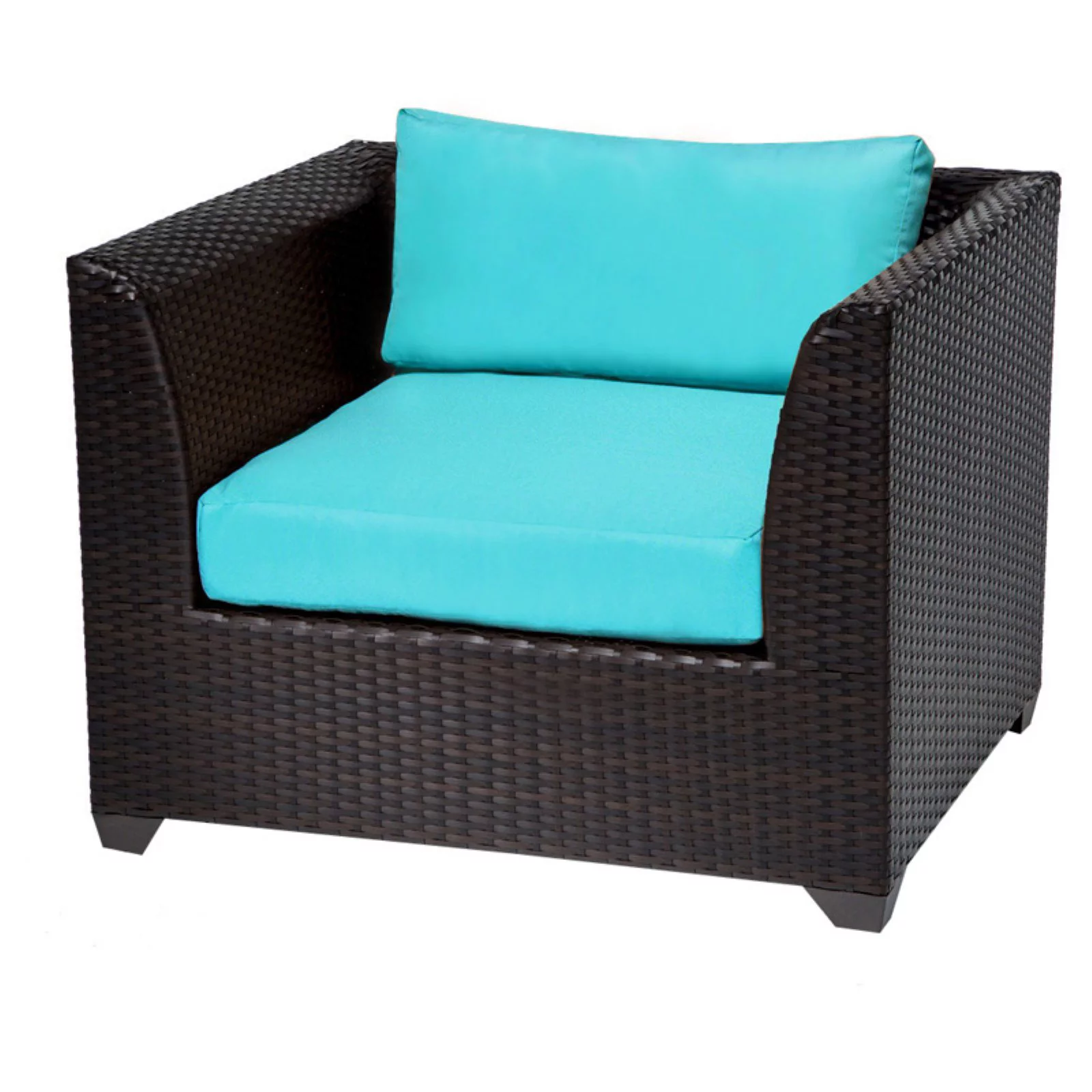 TKC Barbados Outdoor Wicker Club Chair in Terracotta