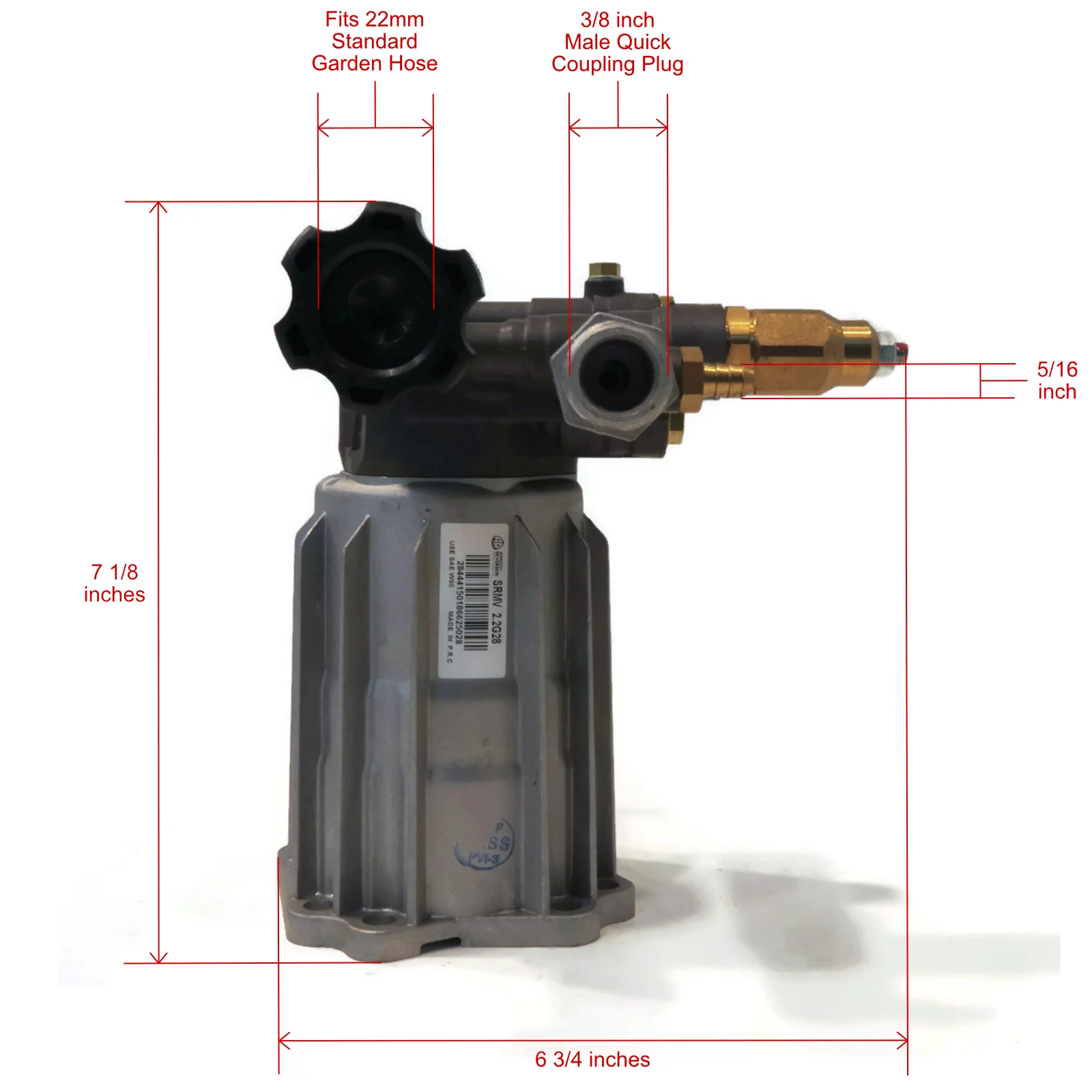 The ROP Shop | 2800 PSI Power Pressure Washer Water Pump for - for HONDA units