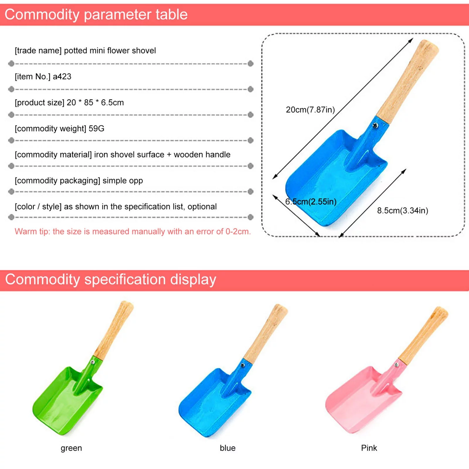 Shovel Garden Shovel Gardening Shovel Small Soils Hand Bonsai Shovel Metal Patio & Garden