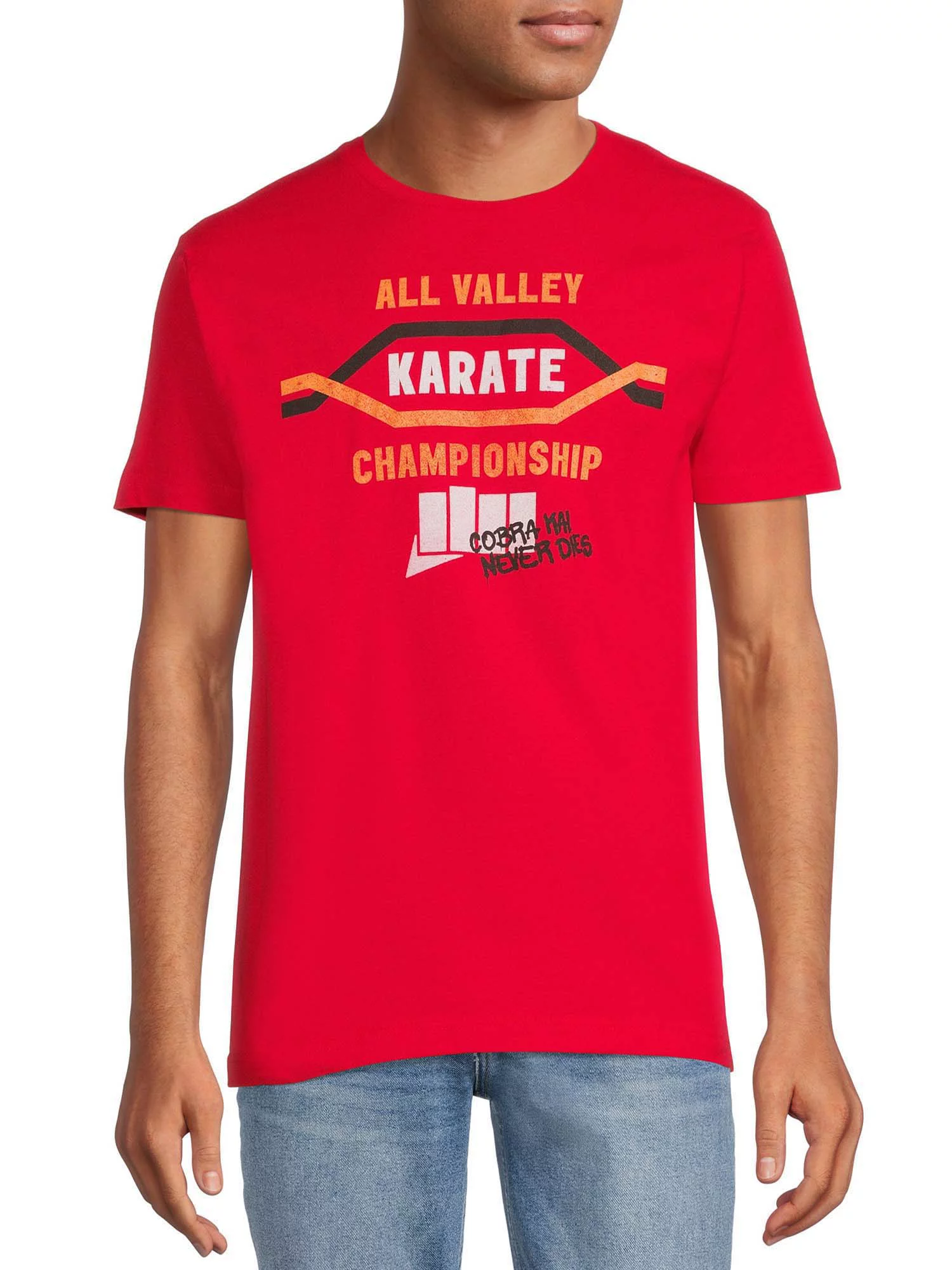 Cobra Kai Classic Logo Men's & Big Men's Graphic Tees, 2-Pack Bundle