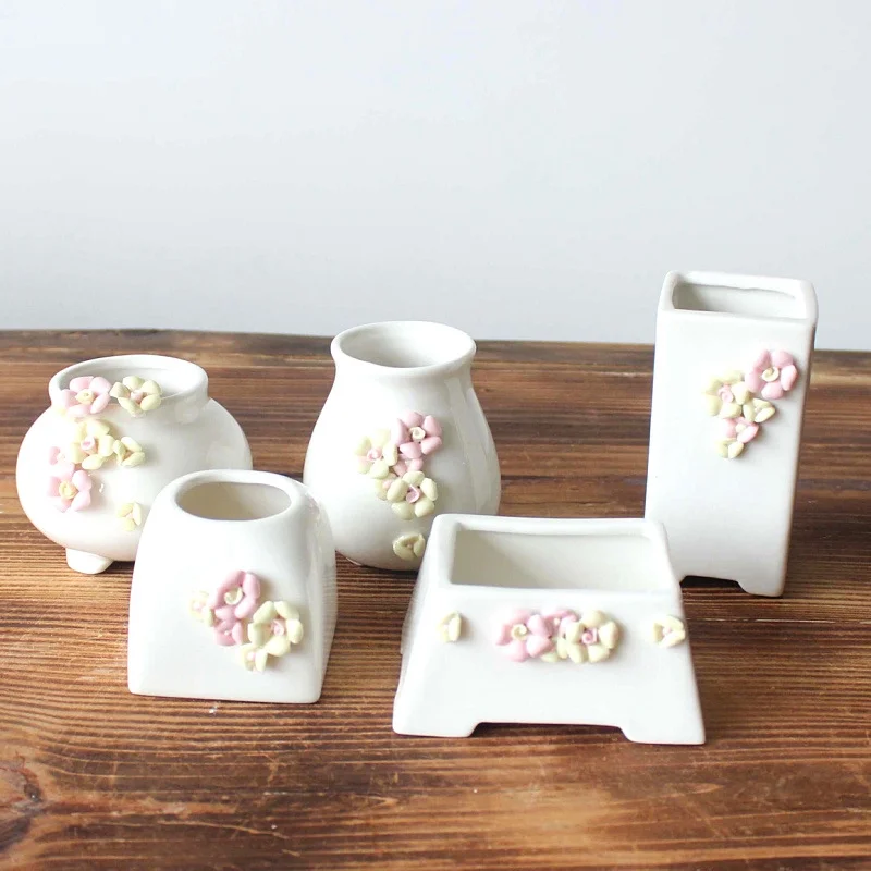 Handcrafted Ceramic Succulent Flower Pot - Rustic Style Plant Pot