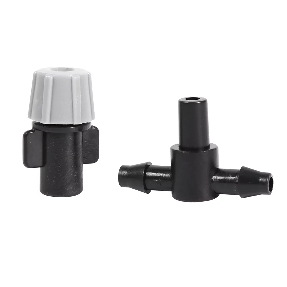 BLLBOO Sprinkler -Sprinkler Heads Atomizing Nozzle + Tee Joints Misting Watering Home Graden Irrigation 20Pcs