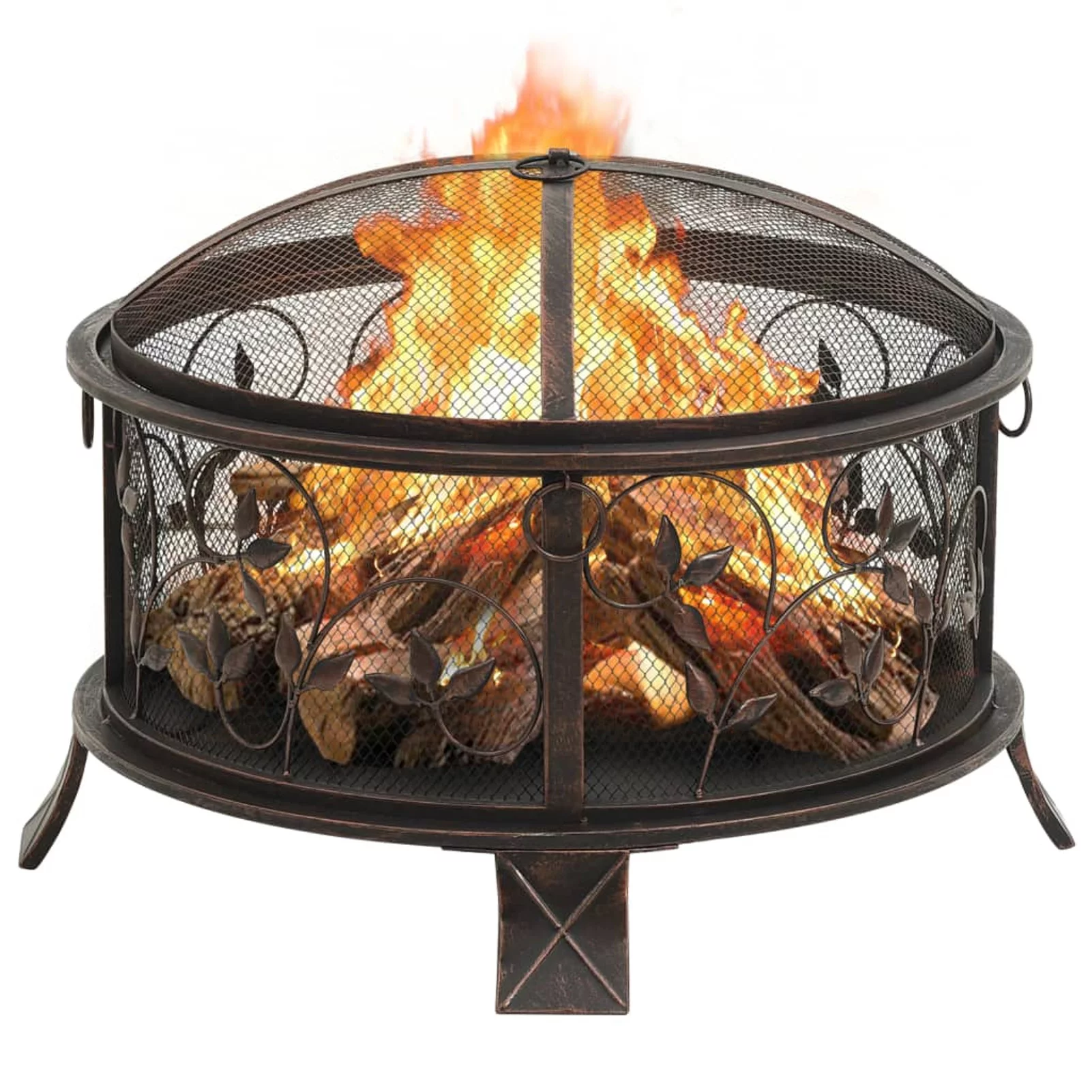 OWSOO Rustic Fire Pit with Poker 26.6