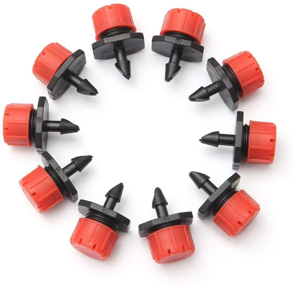 Irrigation Drippers Sprinklers Adjustable Micro Irrigation Sprinklers Anti Clogging Watering System for Drip Irrigation System 100pcs