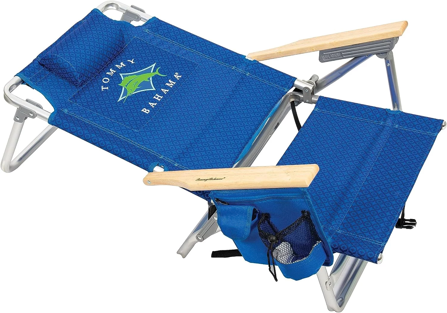 Tommy Bahama 5 Position Backpack Chair, Aluminum, Blue