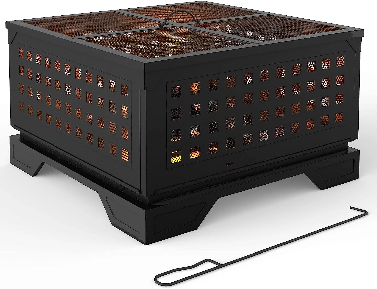 Fire Pit,Fire Pits & Outdoor Fireplaces,smokeless firepit,21.7 inch Firepit for Outside Heating with Grill,Outdoor Fire Pit for Patio, Picnic, Party