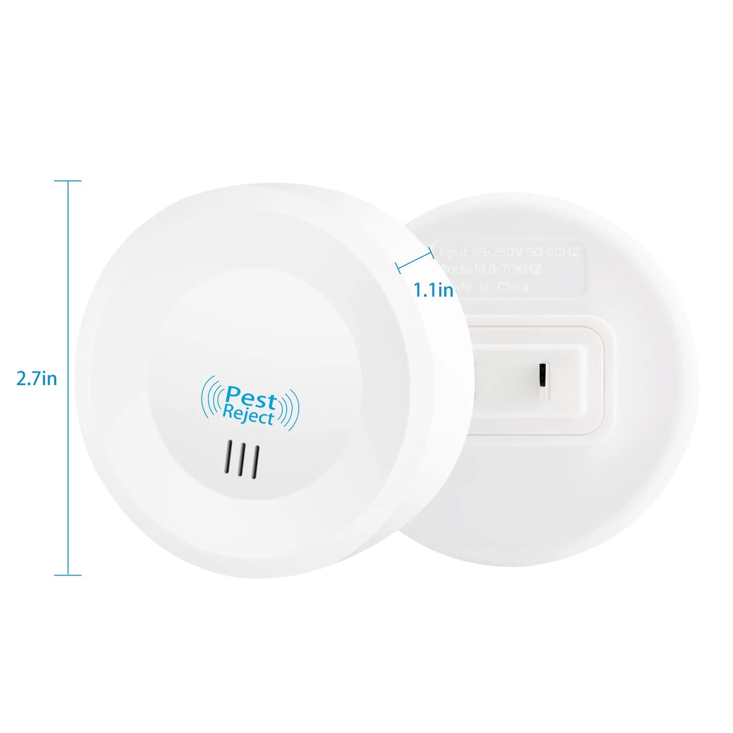 Ultrasonic Pest Repeller 6PCS,Electronic Ultrasonic Plug-in Pest Repellent for Home,Kitchen Office,Warehouse,Hotel Indoor Repellent Get Rid of Mice,Rats,Ants,Spiders,Roaches