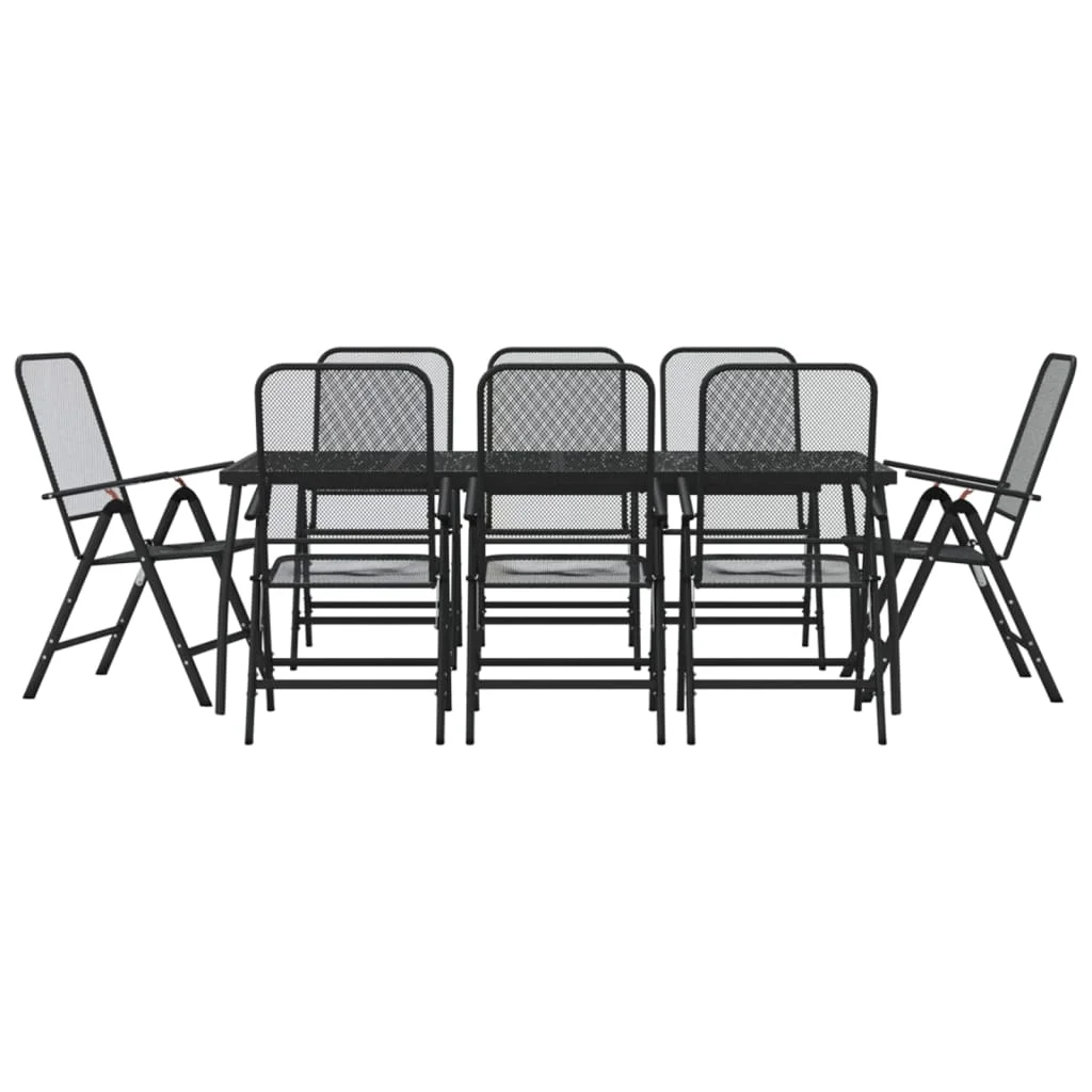 Andoer parcel,Mesh - 3211824 Patio Furniture Set Piece Patio Set Metal Mesh Set Patio 9 Piece Table And Chairs Shcushan Chairs PatioSet 8 StyleSet 8 Vidaxl Set 9 Barash
