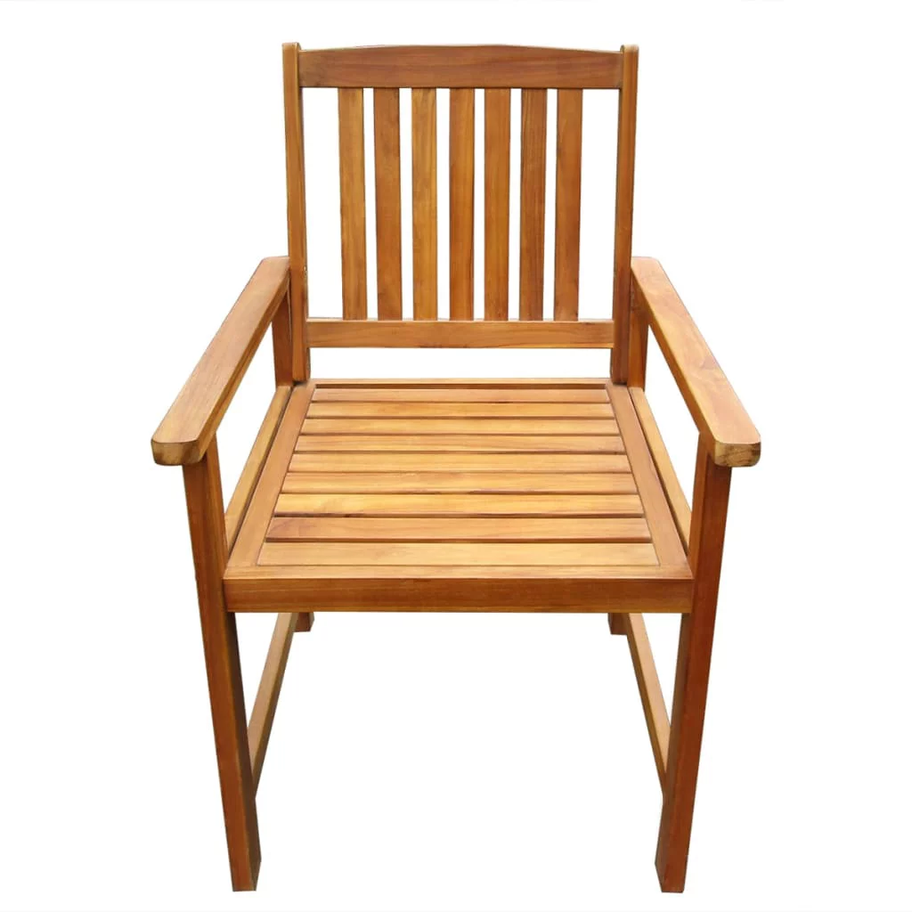 OWSOO Garden Chairs 2 pcs Solid Acacia Wood Brown