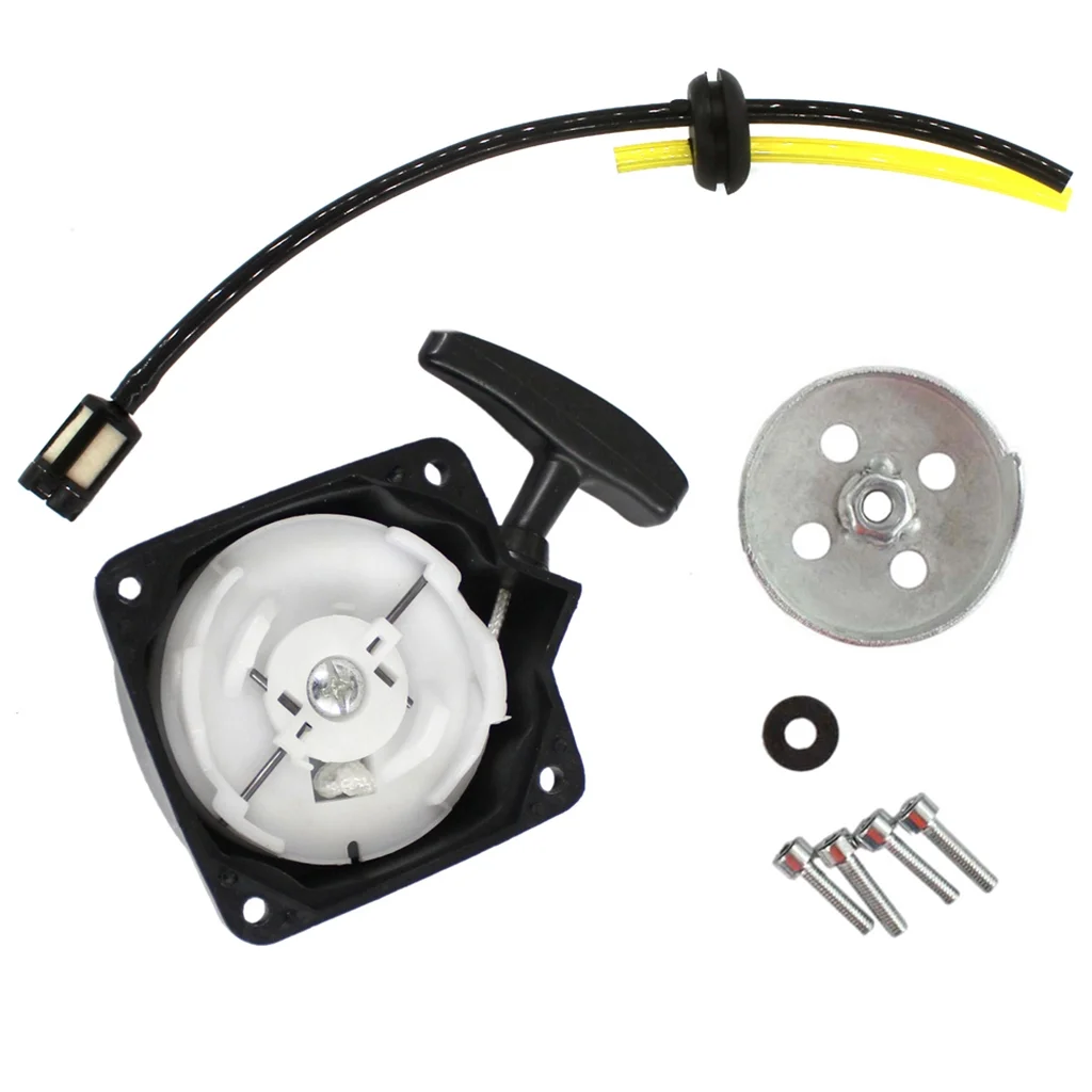 Recoil Starter Pull Start W/ Claw Kit for Harbor Freight 52cc 2hp Predator Earth Auger 63022 Screws Fuel Line