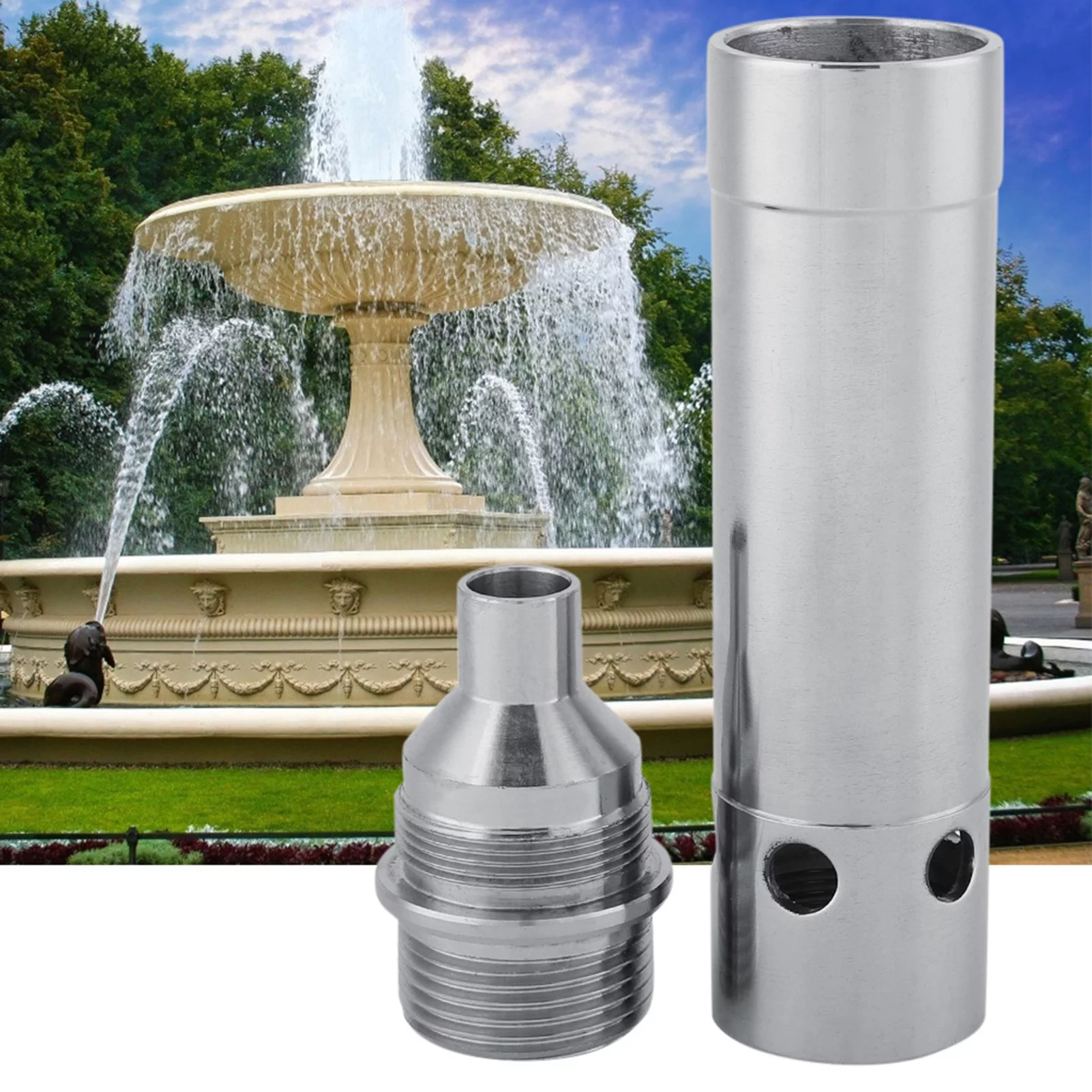 Fountain Nozzle Stainless Steel Water Fountain Nozzle Spray Pond Sprinkler Head Fountain Nozzle(1InchDN25)