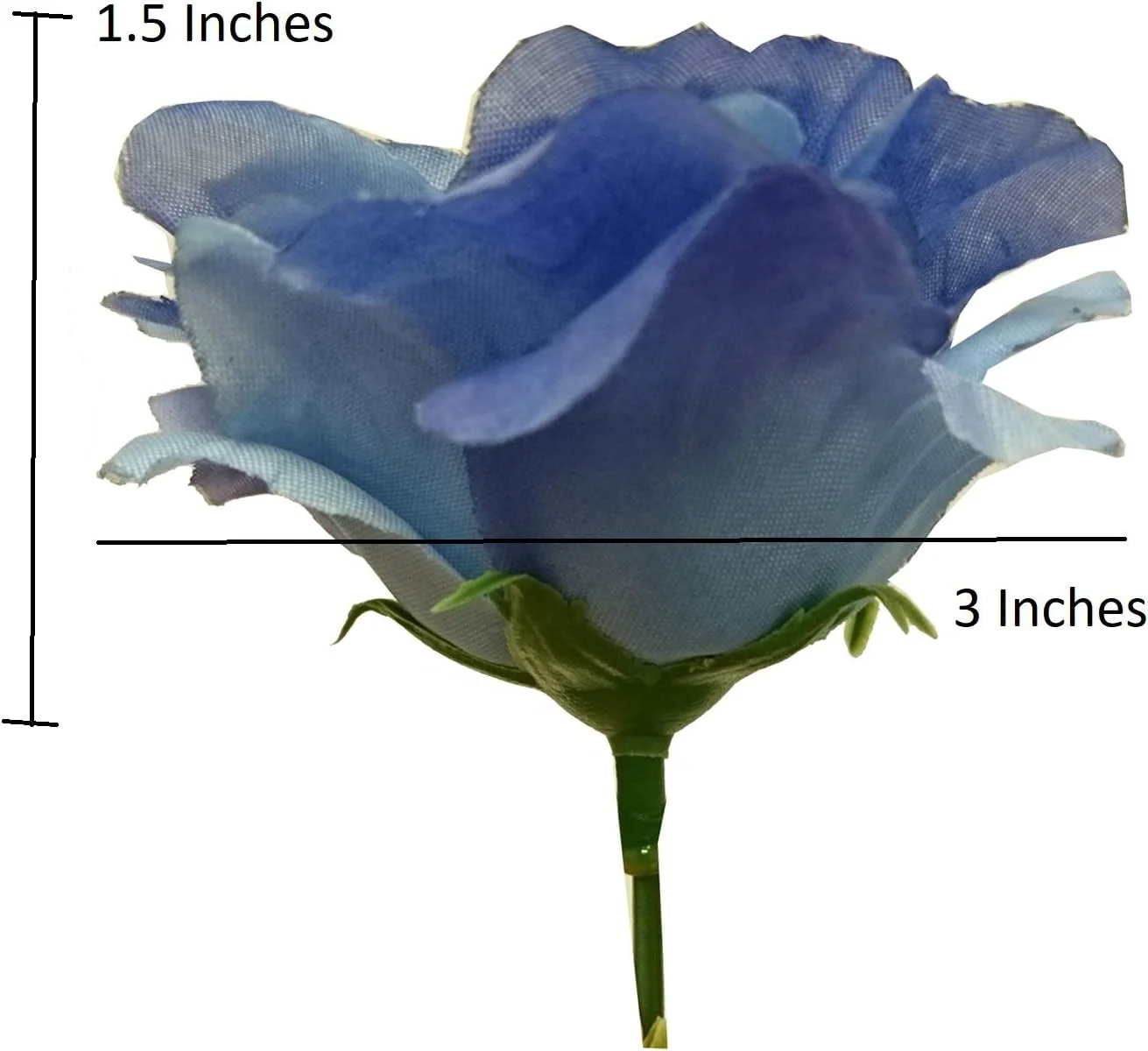 Artificial Spring Rose Flower Bush, Peach-Blue