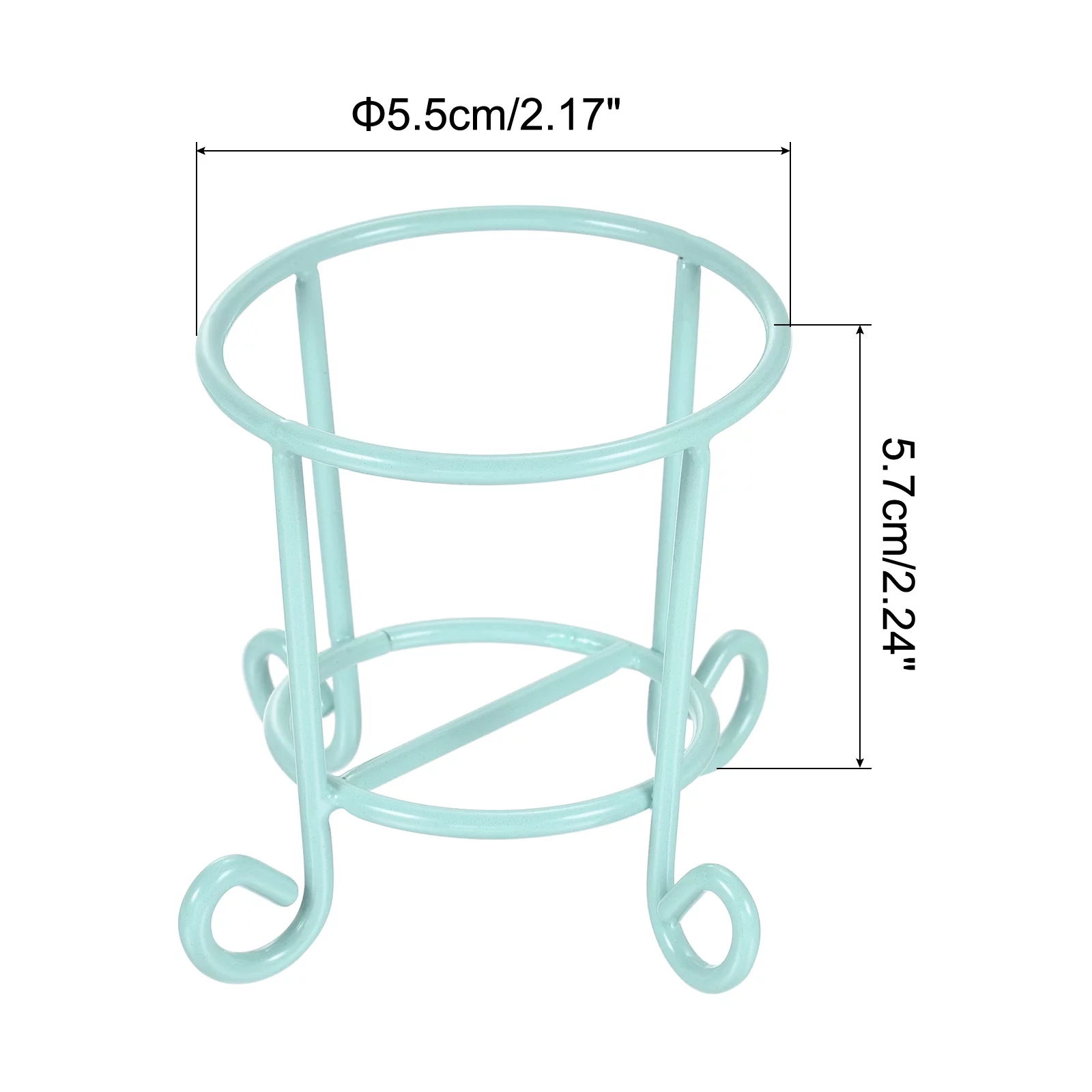 Uxcell Air Plant Holder Organizer, 3Pcs Round Shape Flower Pot Display Container for Home Bedroom Office Decor, Blue