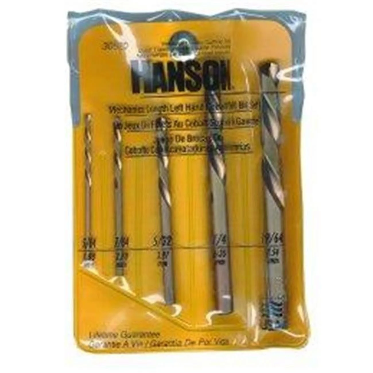 Hanson  5 Piece Cobalt Left Handed Drill Bit Set