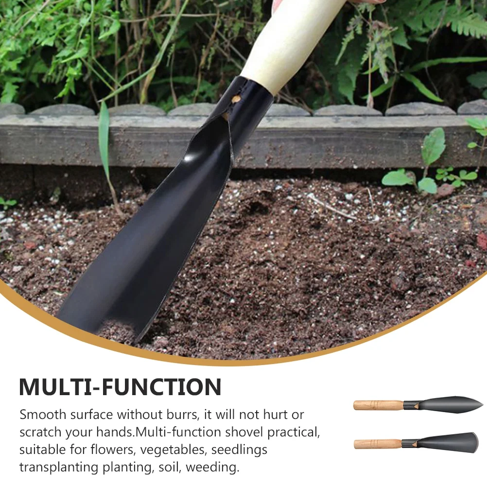 Wild Vegetable Digging Shovel 2 Pcs Gardening Shovels Hand Tools Scoop Handheld Manual Spade Wooden