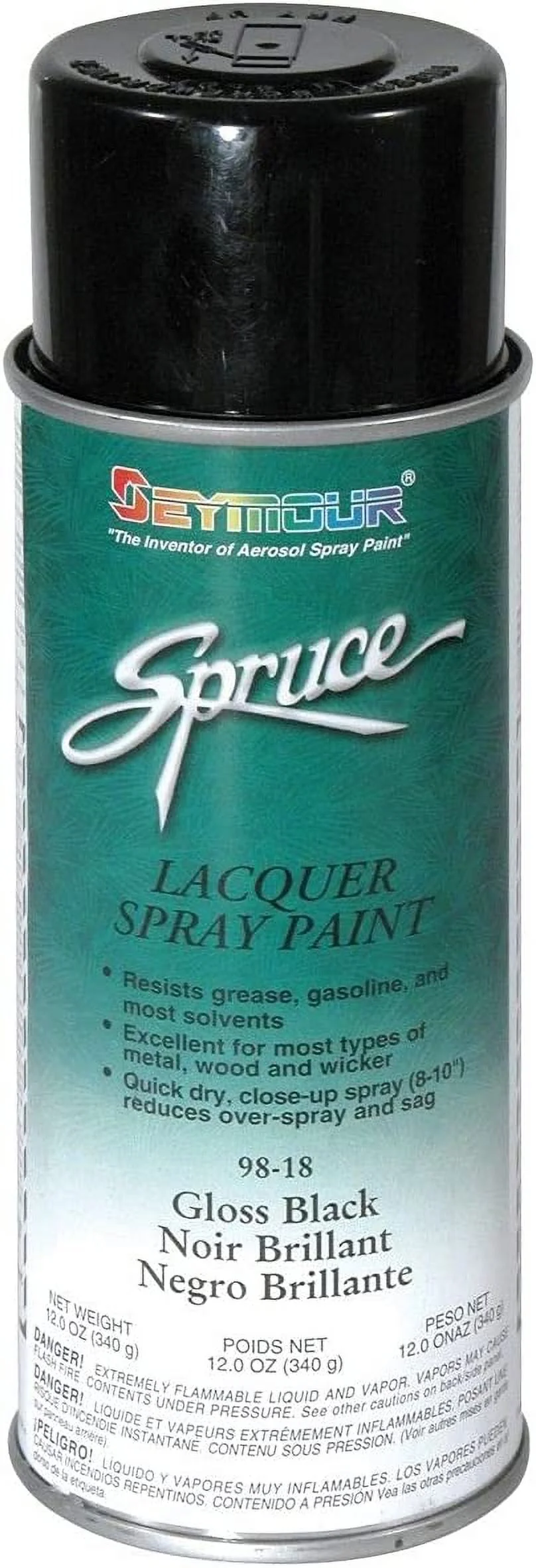 Seymour of Sycamore 98-18 Gloss Black Lacquer- Aerosol