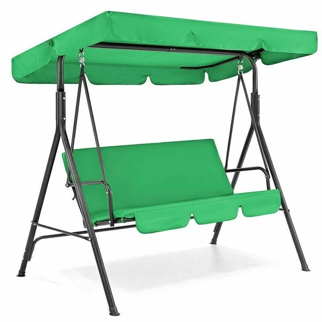 Replacement Swing Seat Canopy Cover Set Garden Chair Hammock Cushion 3 Seater Canopy Chair Cover (Frame Not Included)
