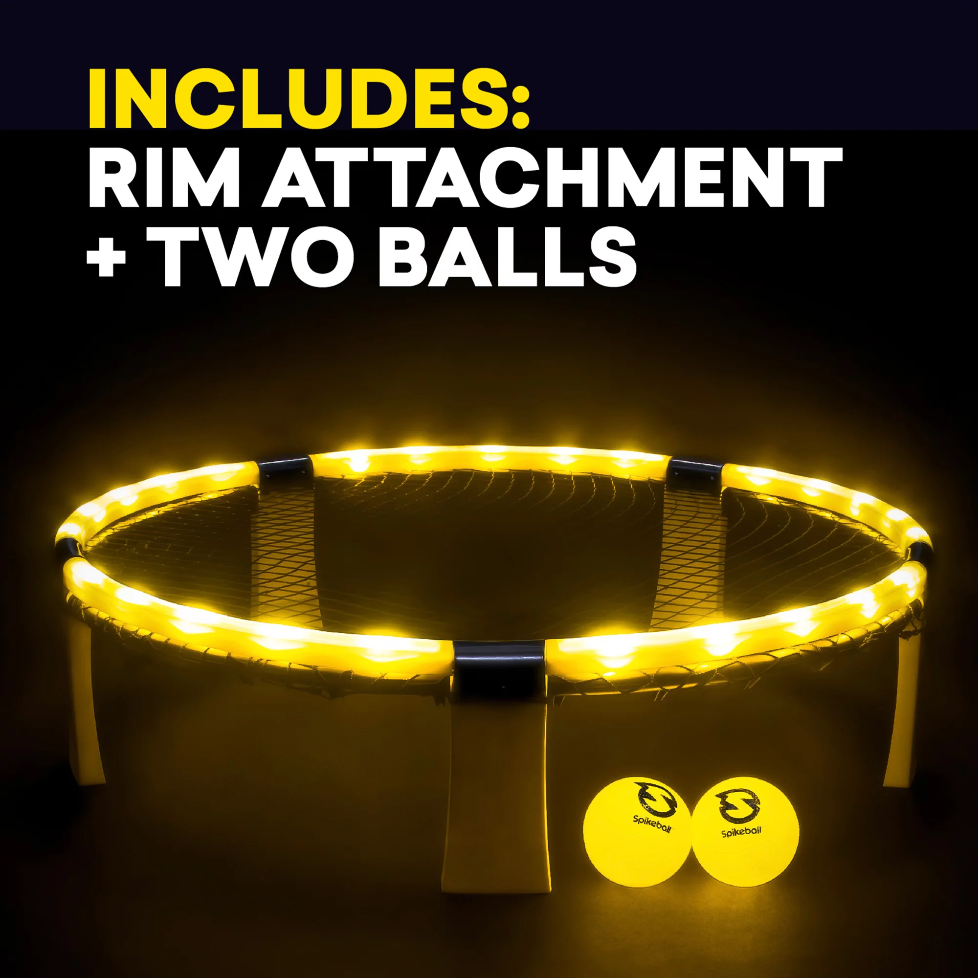 Spikeball SpikeBrite Night Play Light Set w/ Rim Attachments & Balls