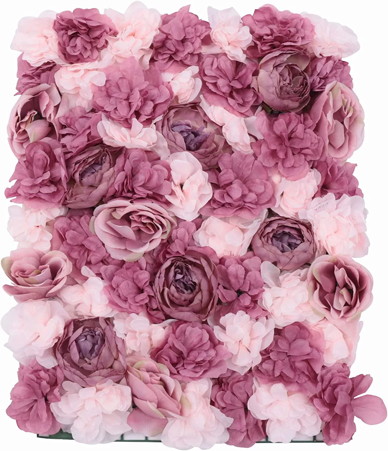 MONIPA 6pcs Realistic Flower Wall Background Artificial Flowers 3D Silk Rose Fake Flower Wall Panel Banquet Wedding Party Decor