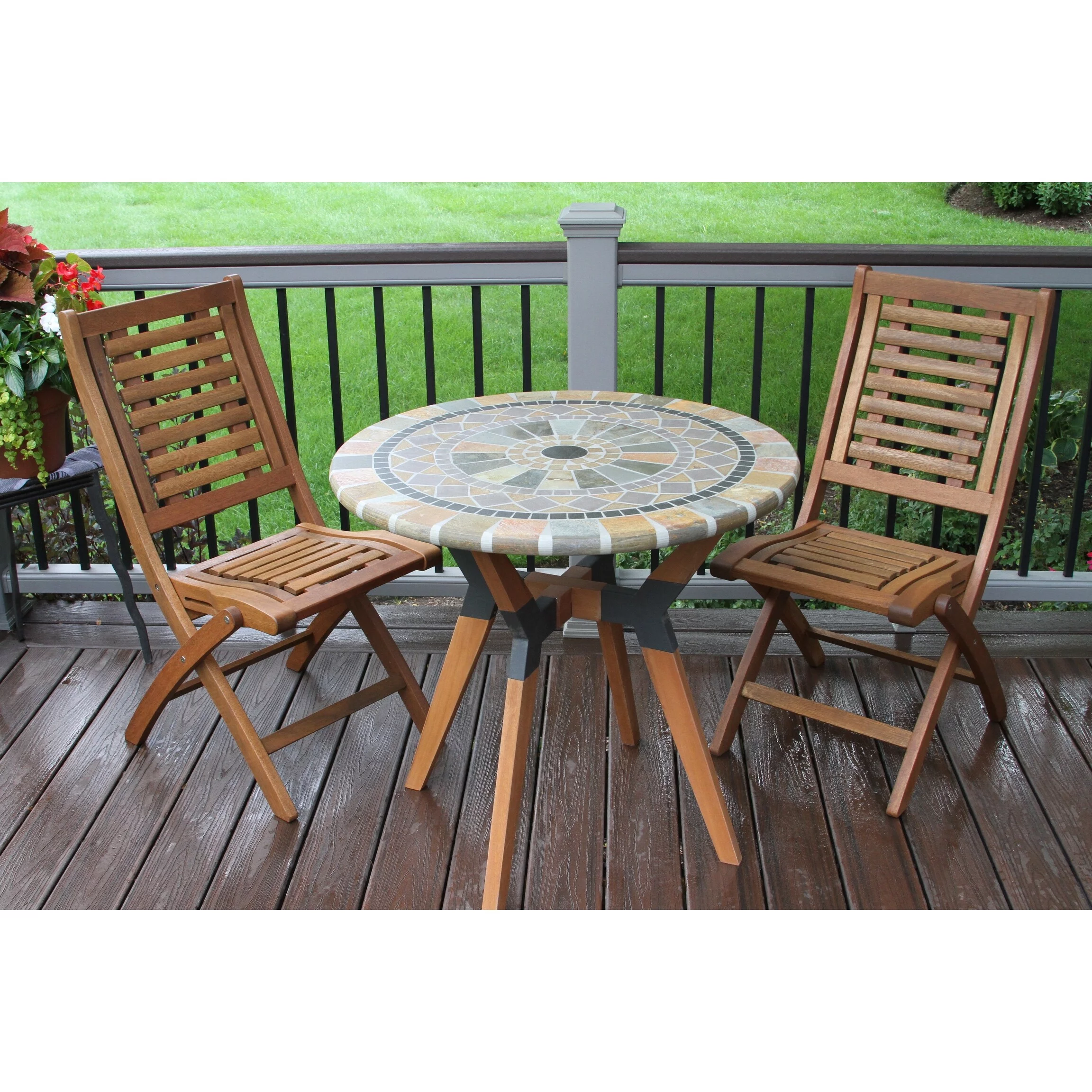 Havenside Home 3 pc. Cordora Sandstone and Eucalyptus Bistro Set