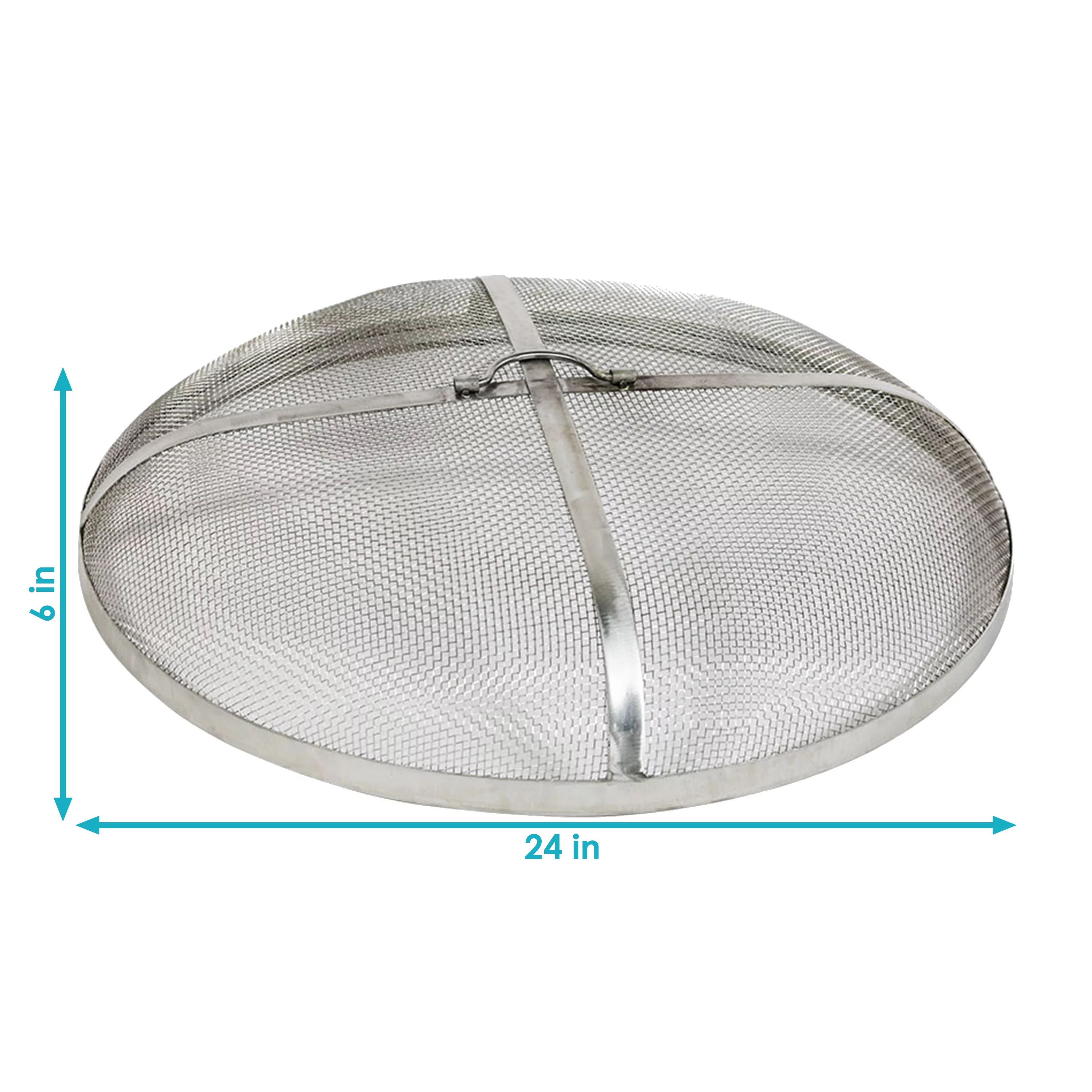 Sunnydaze Stainless Steel Heavy-Duty Fire Pit Spark Screen - 24