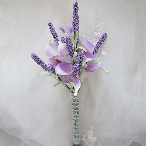 BalsaCircle 60 Single Stem Artificial Mini Calla Lilies Blue