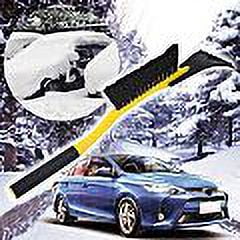 2-in-1 Ice Scraper with Brush for Car Windshield Broom Cleaner