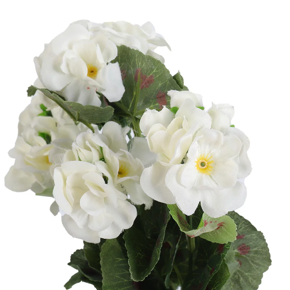 Sufanic Artificial Geranium Flowers Plant Artificial Plants Artificial Flower,White