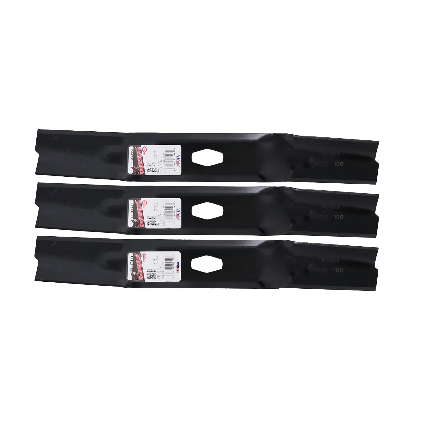 3 Rotary® 17224 Hi Lift Mower Blades for MTD® 742P05094 74205094 50in. Deck