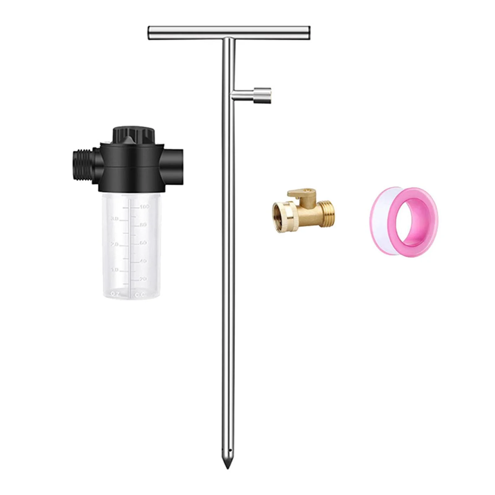 kesoto Tree Watering Spike Irrigation System T Handle Rust Proof Simple Installation for Outdoor Plants Garden Tool with Brass Valve