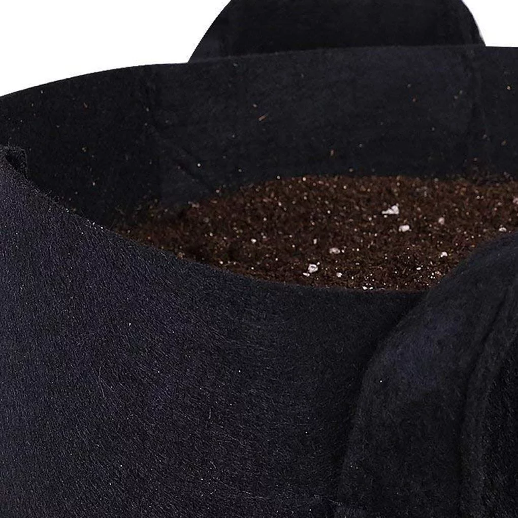 Idyandyans Non\-woven Fabric Pots Plant Pouch 20 Gallon Round Container Grow Bag Nursery Pot \- Black black
