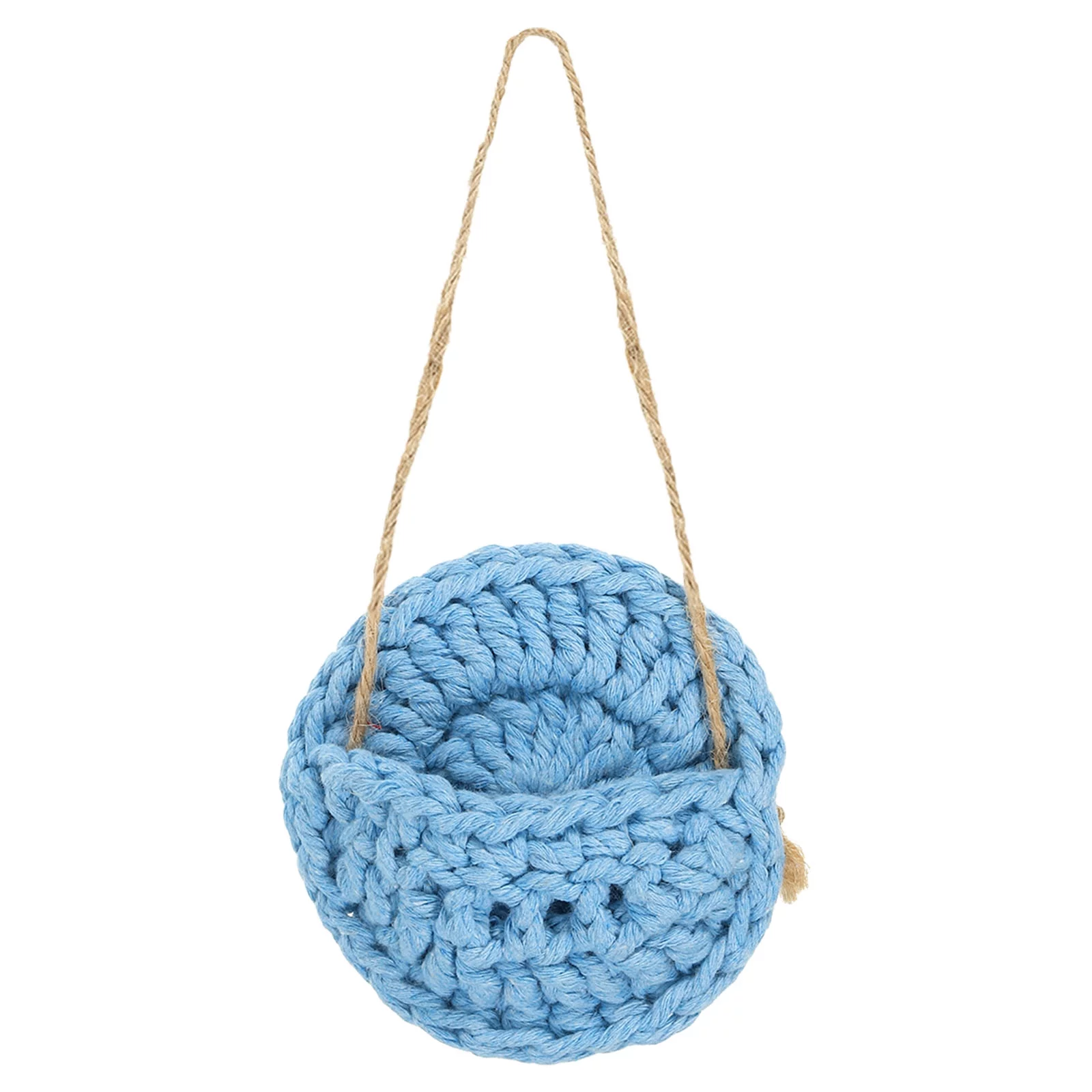 Uxcell Hanging Plant Basket, 4 Inch Dia Hanging Wall Planters for Indoor Outdoor, Blue