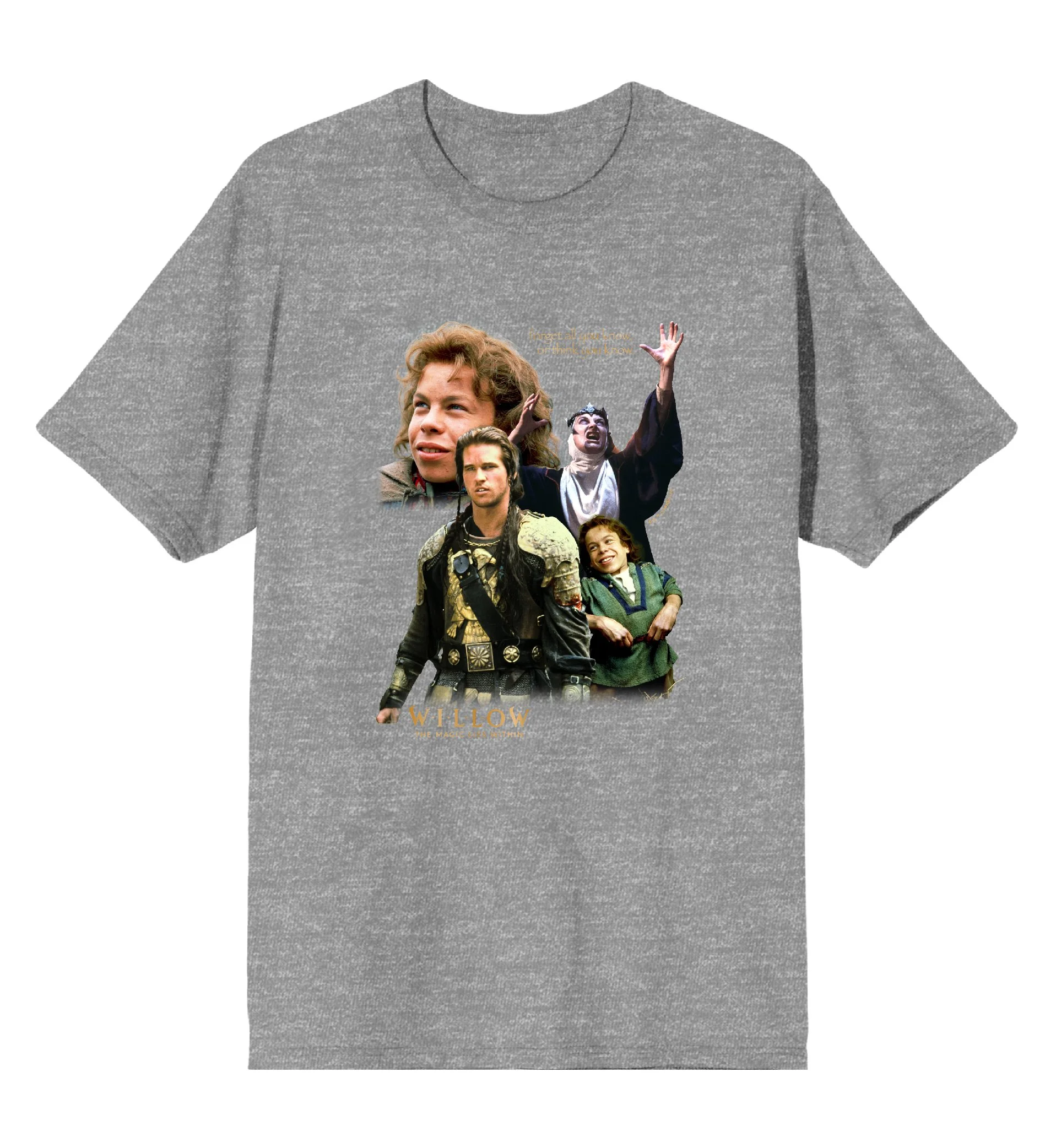 Willow The Magic Lies Within Poster Art Men's Heather Gray Crew Neck Short Sleeve Tee-XL