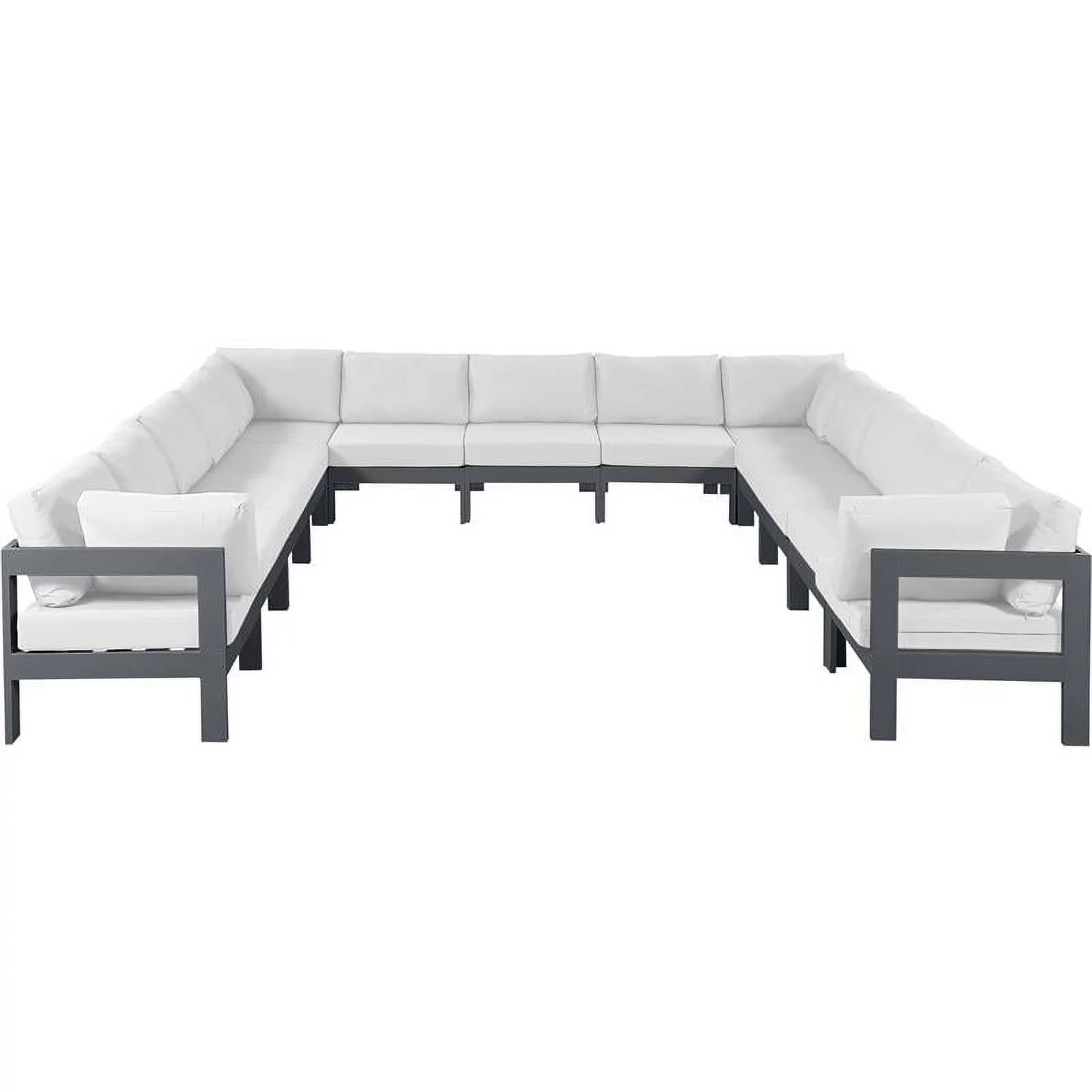 Meridian Furniture Nizuc White Outdoor Patio Modular Sectional