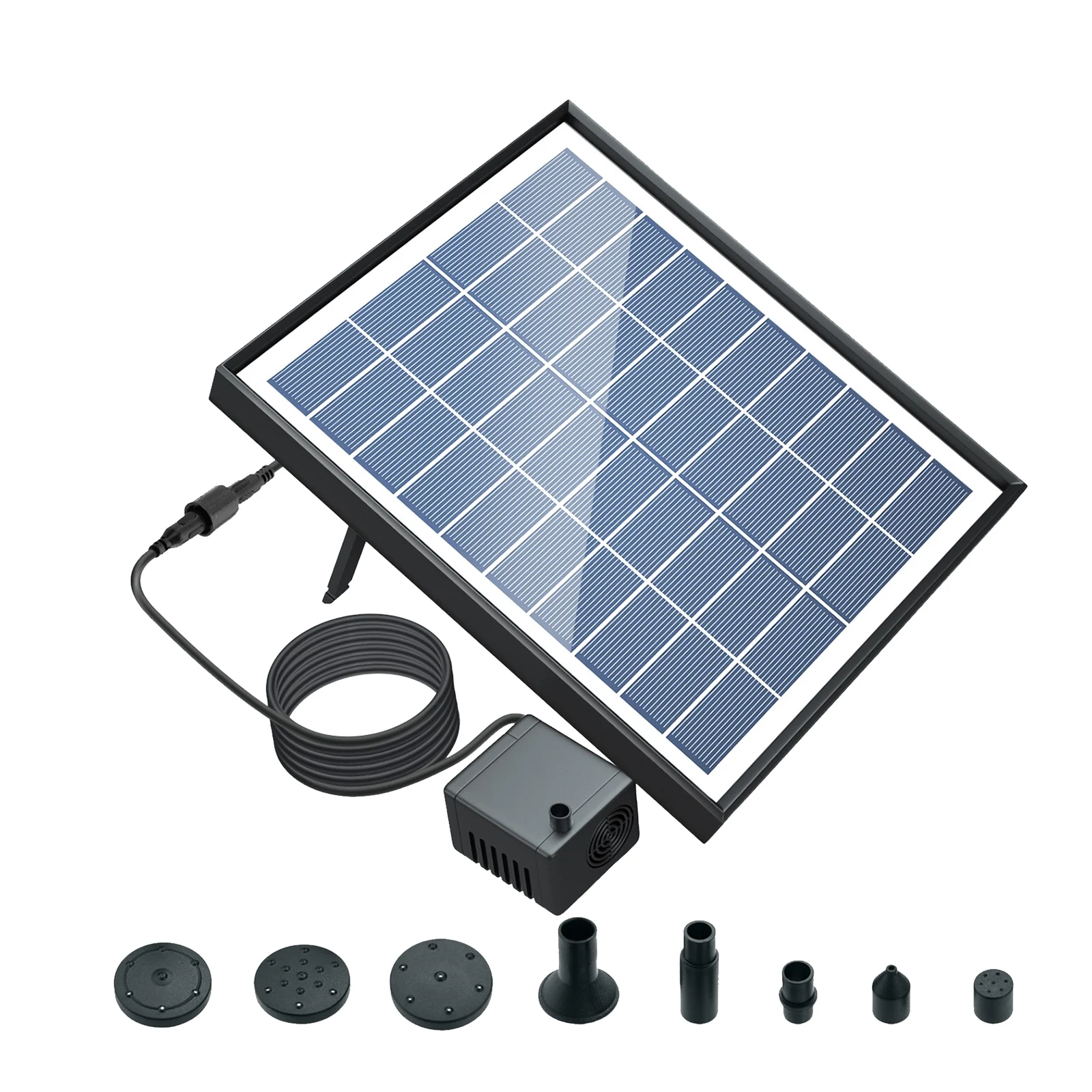 Fountain,Pond Pump Rate Pond Pump Solar Pump Solar Powered Pump Powered Pump With Nozzles 6 Modes 8 Nozzles 6 Solar Powered Pump Solar Pump With 8 With 8 Nozzles 200l/h Rate 6.5w