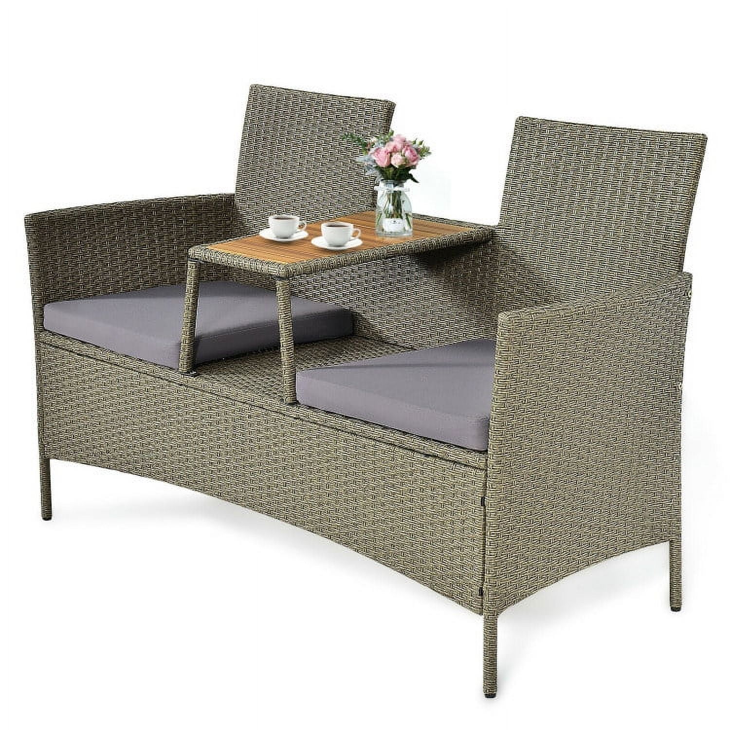 Luxury 2-Person Patio Furniture Set - 28.0 - Transform your outdoor space with durable elegance!