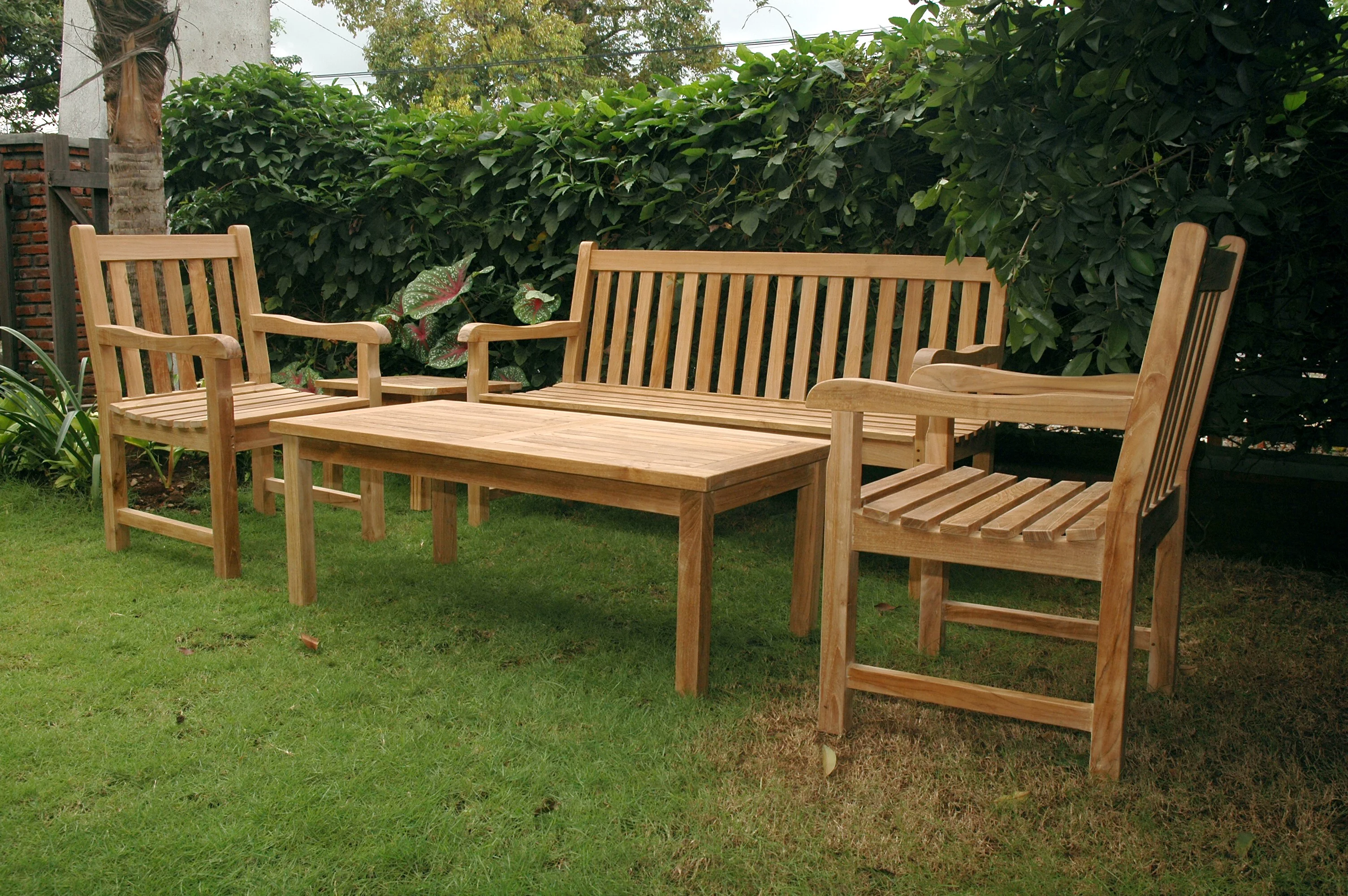 Anderson Teak Classic 3-Seater 5-Pieces Conversation Set