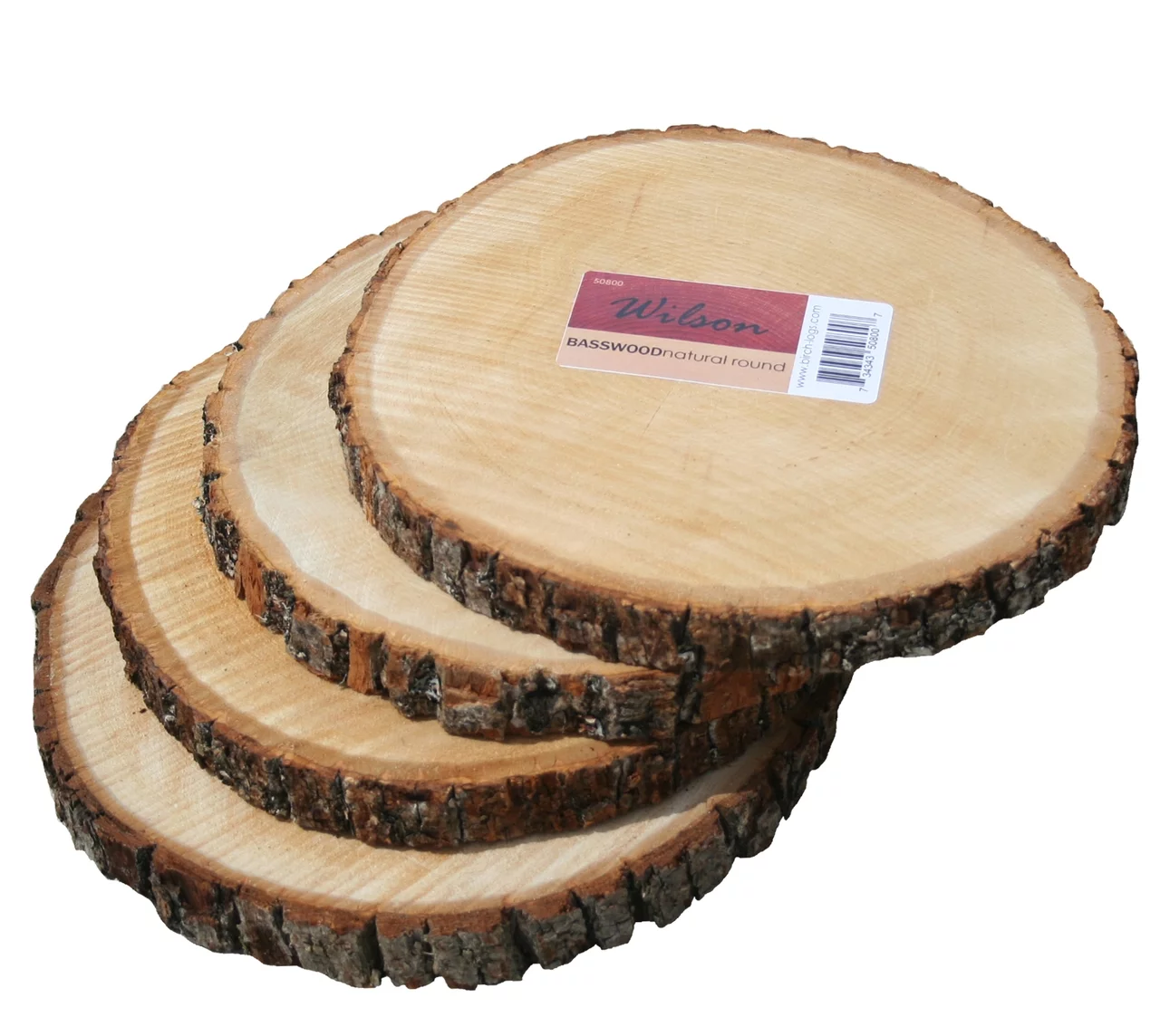 Basswood Natural Round (4 pack) 7-9in