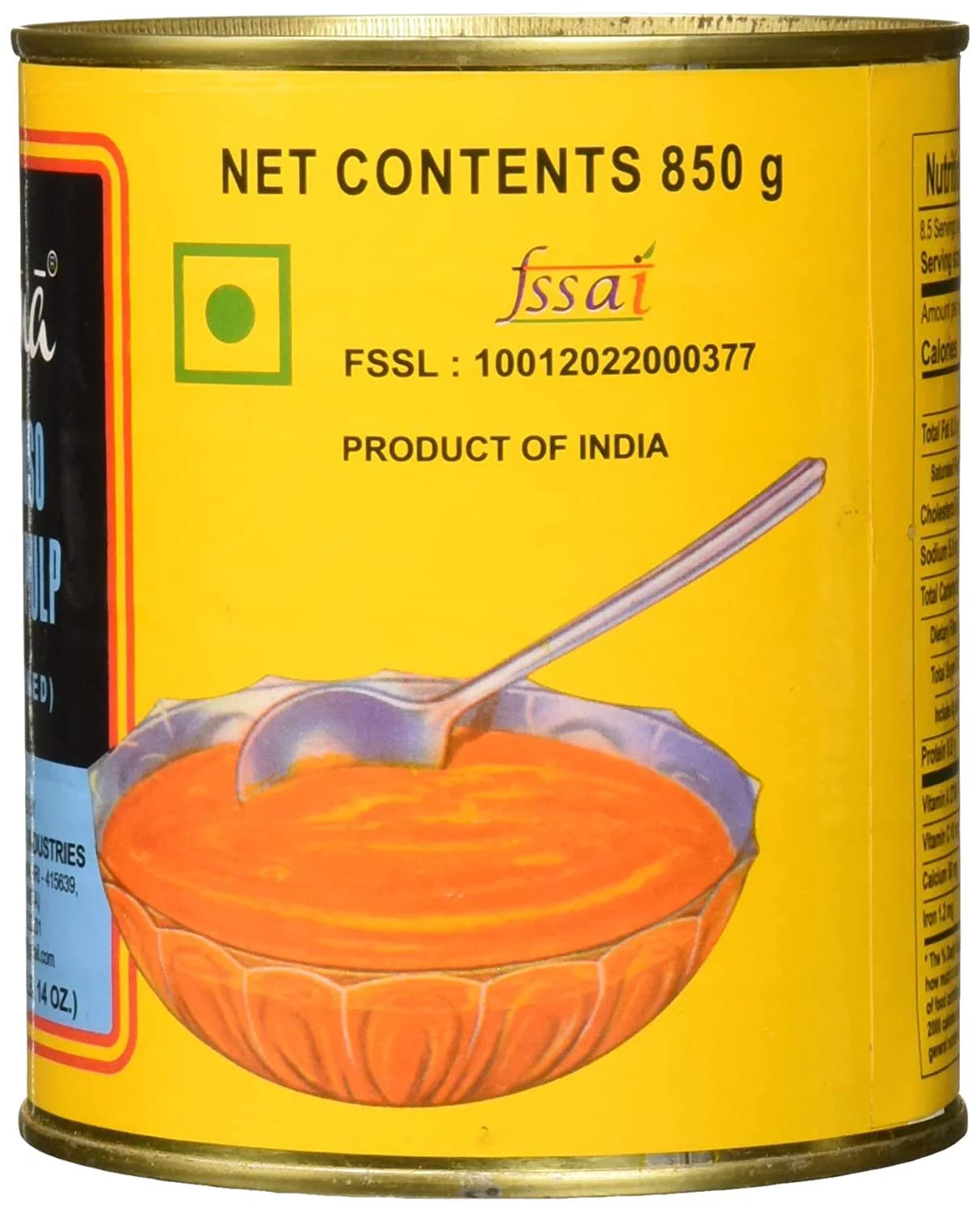 Swad Ratnagiri Alphonso Mango Pulp 850g (Pack of 2)